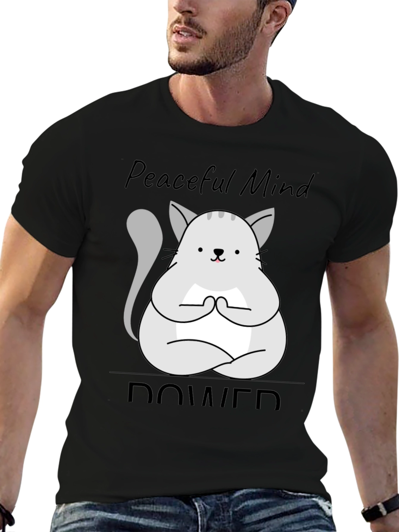 Peaceful Mind Cat T-Shirt - Unisex