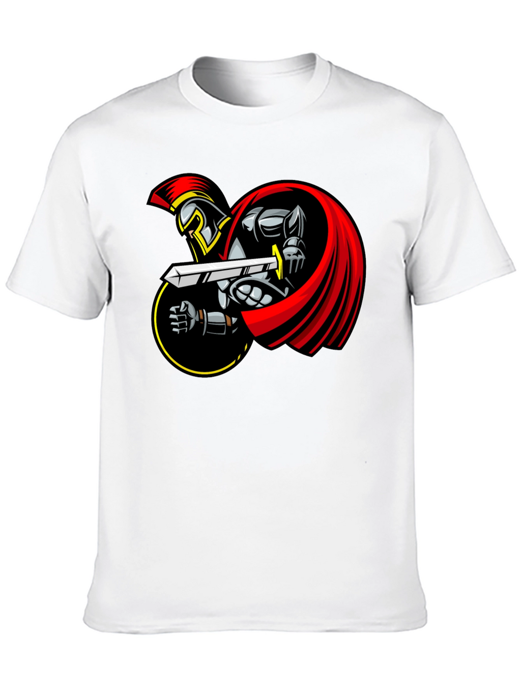 Spartan Warrior Graphic T-Shirt - Black