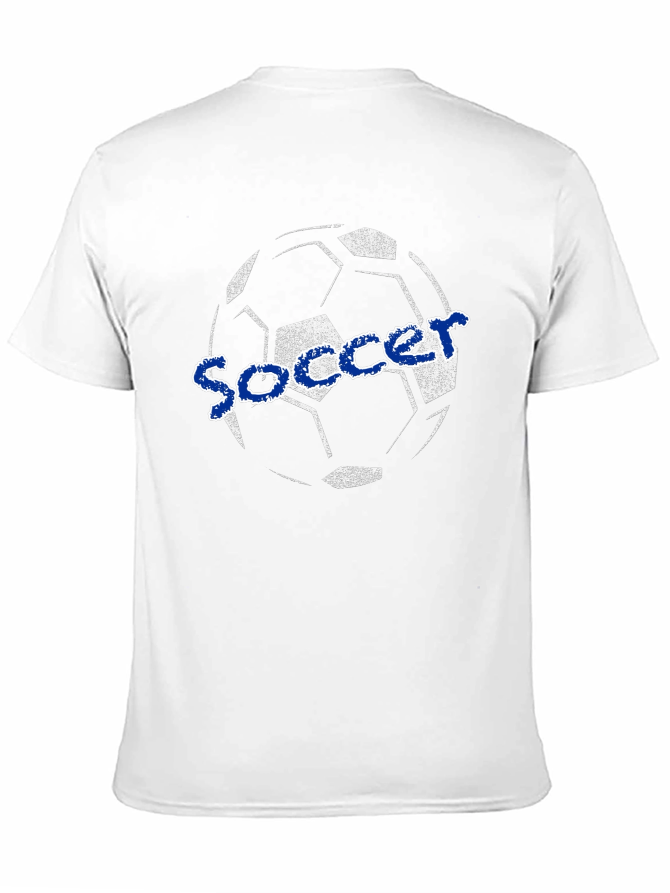 Soccer Ball Graphic Tee - Black Cotton T-Shirt
