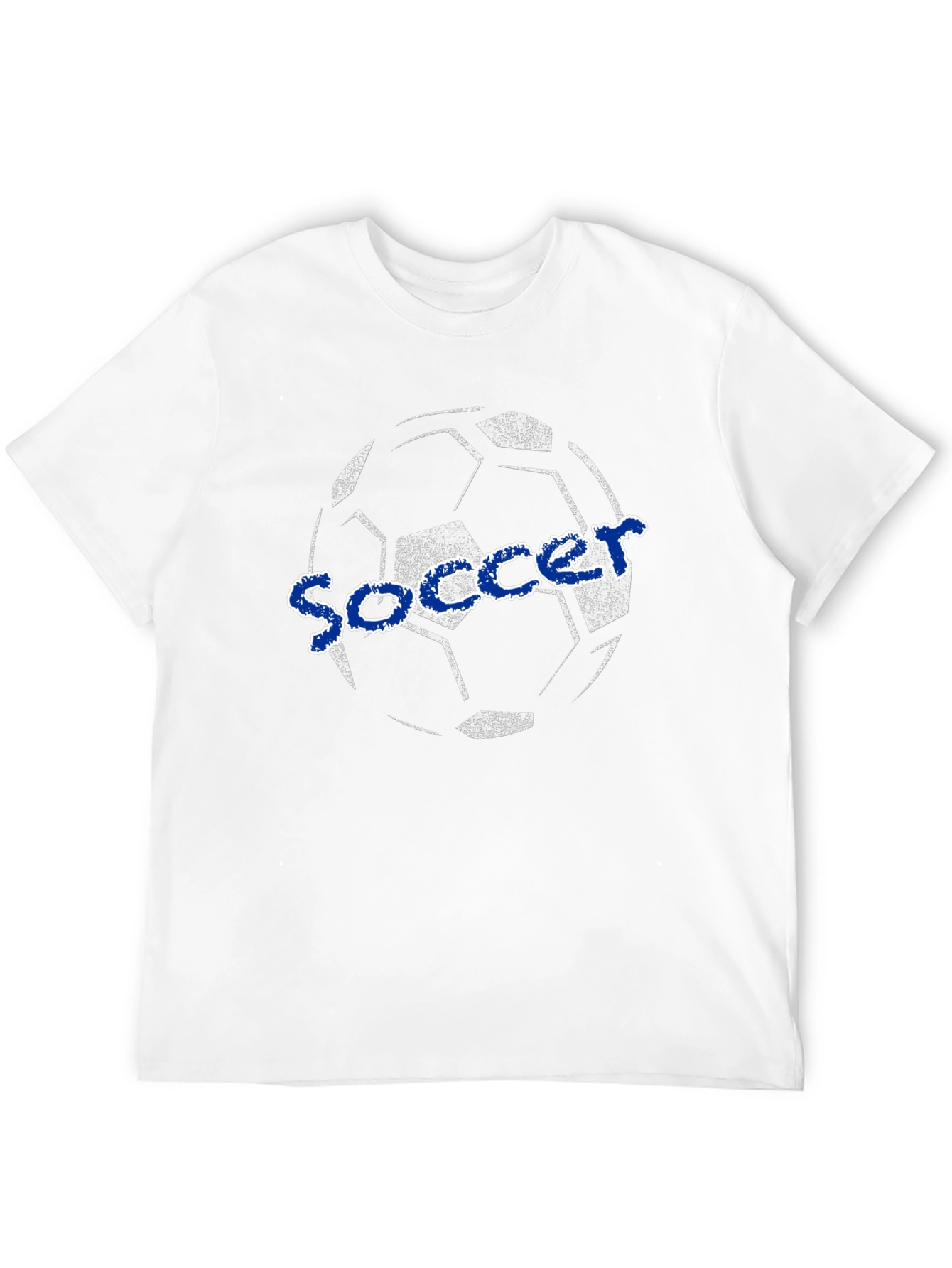 Soccer Ball Graphic Tee - Black Cotton T-Shirt