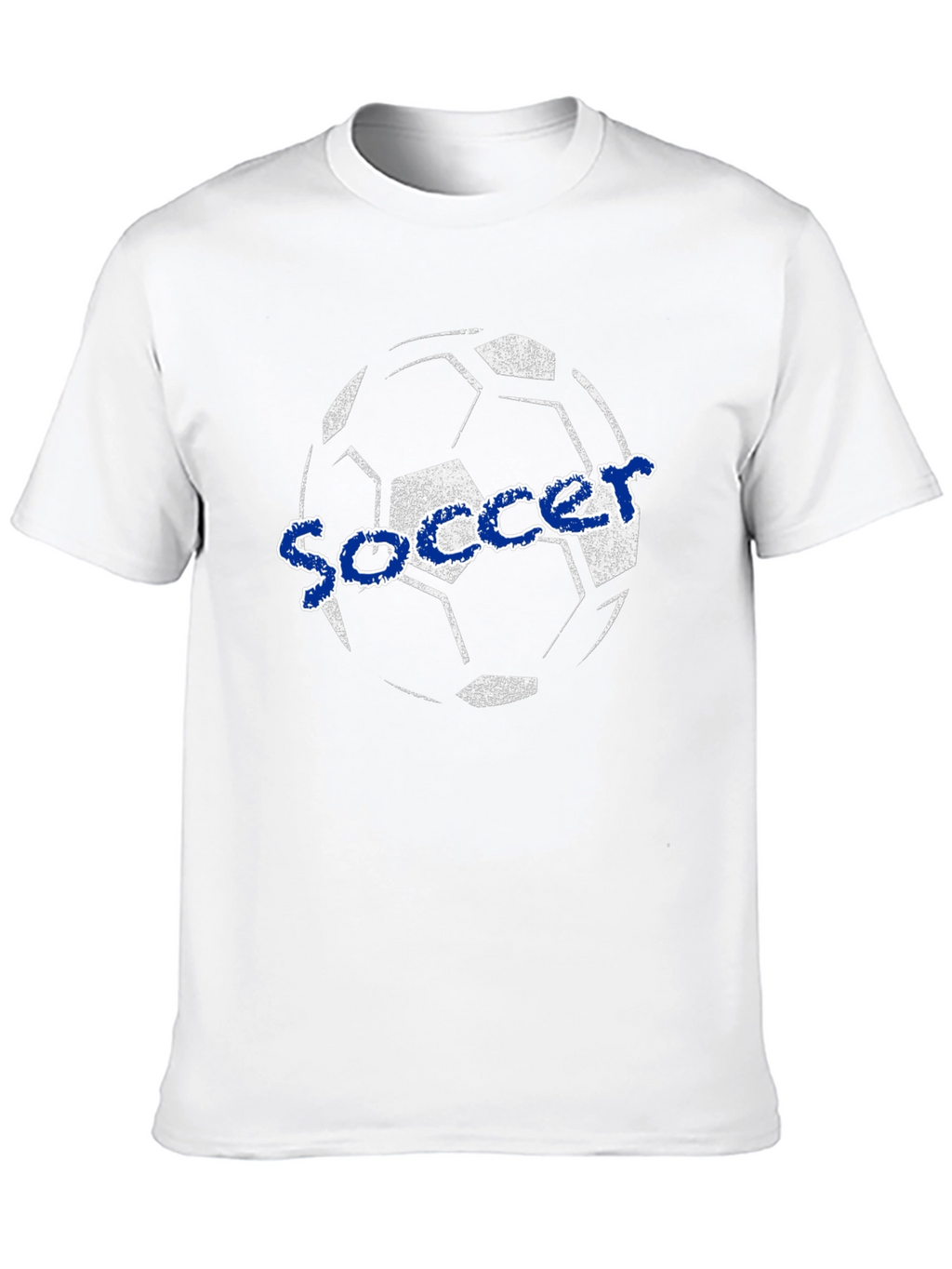 Soccer Ball Graphic Tee - Black Cotton T-Shirt
