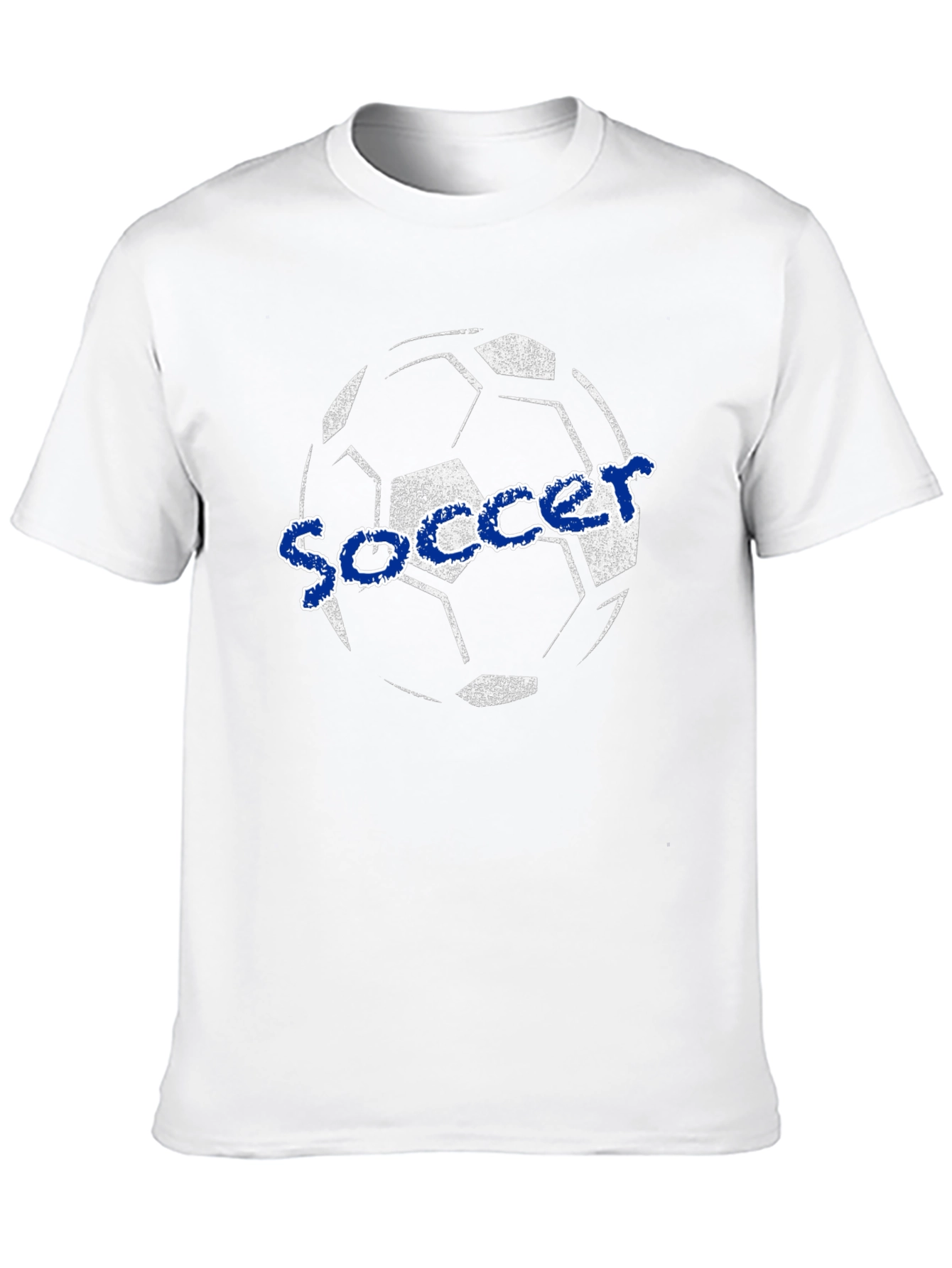Soccer Ball Graphic Tee - Black Cotton T-Shirt