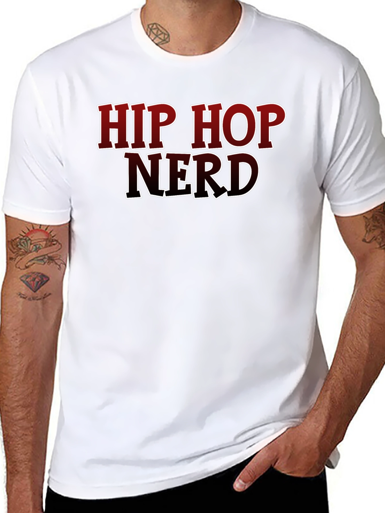 Hip Hop Nerd T-Shirt - Casual Graphic Tee