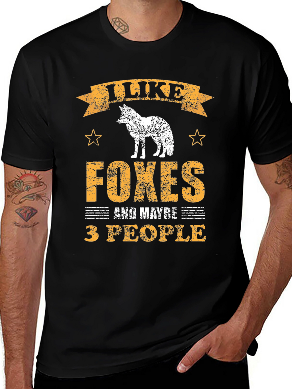 I Like Foxes and Maybe 3 People Graphic Tee
