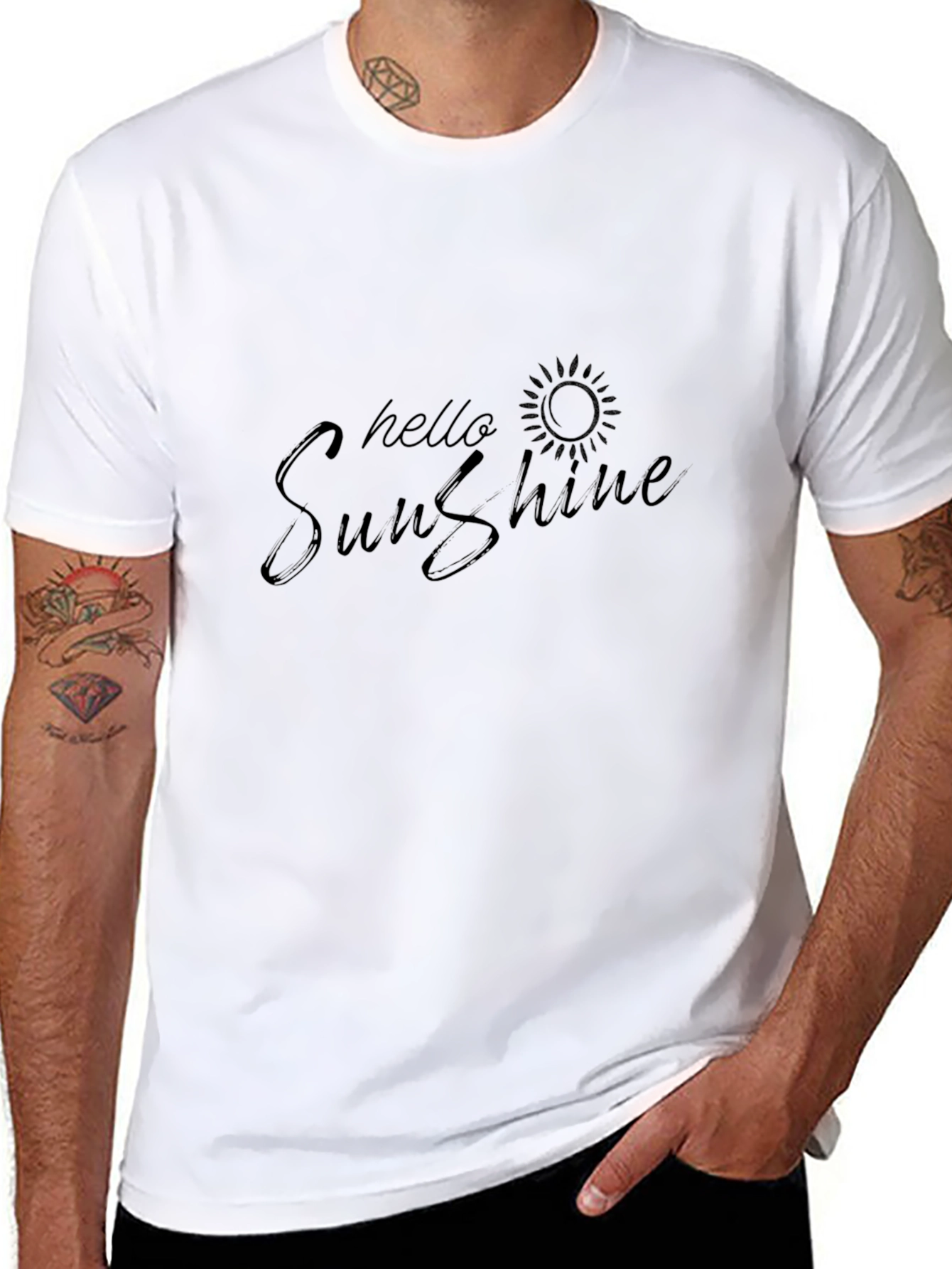 Hello Sunshine Black Graphic Tee