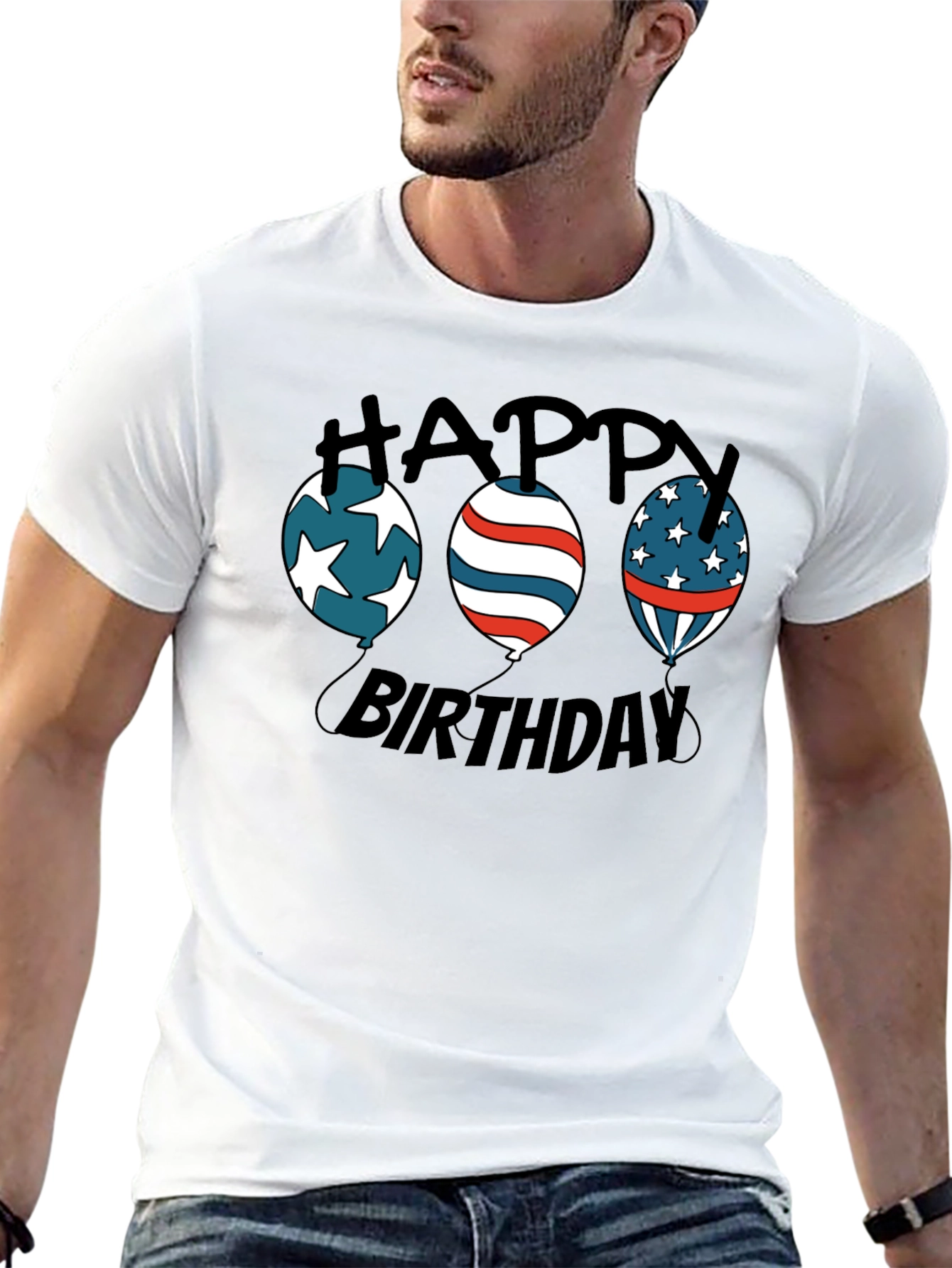 Happy Birthday Patriotic Balloon T-Shirt