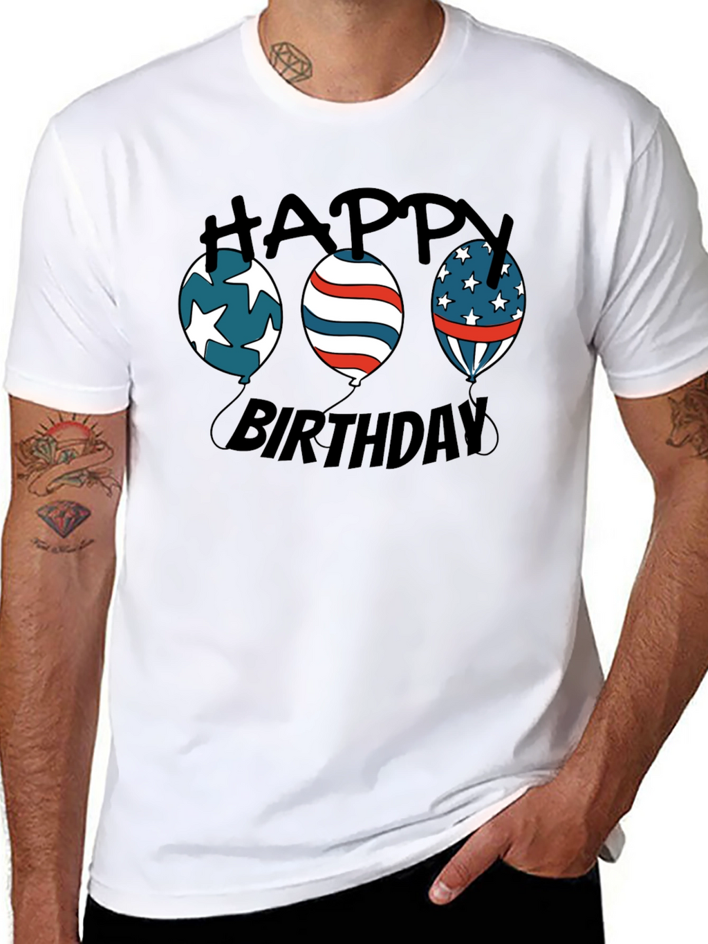 Happy Birthday Patriotic Balloon T-Shirt