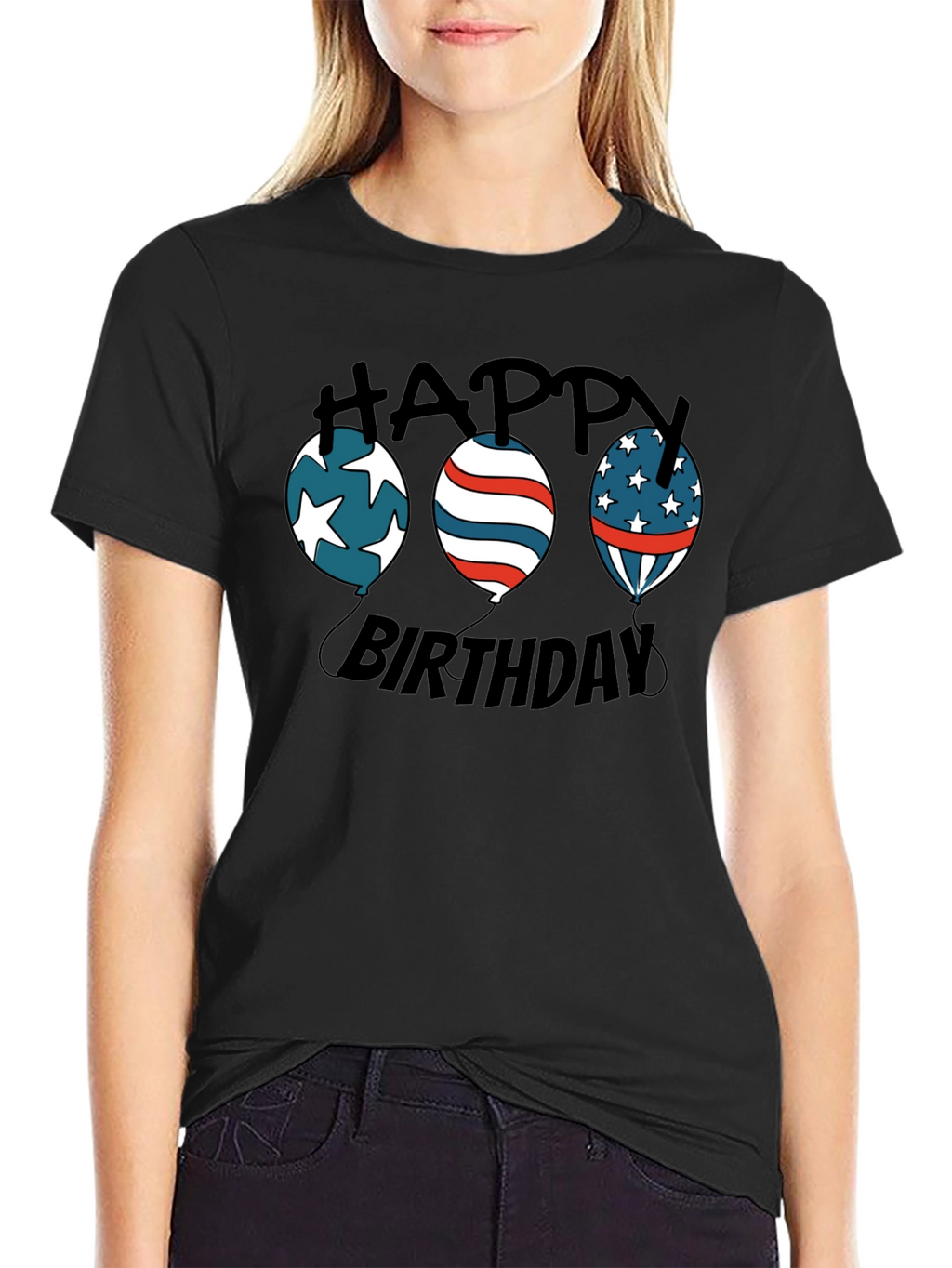 Happy Birthday Patriotic Balloon T-Shirt