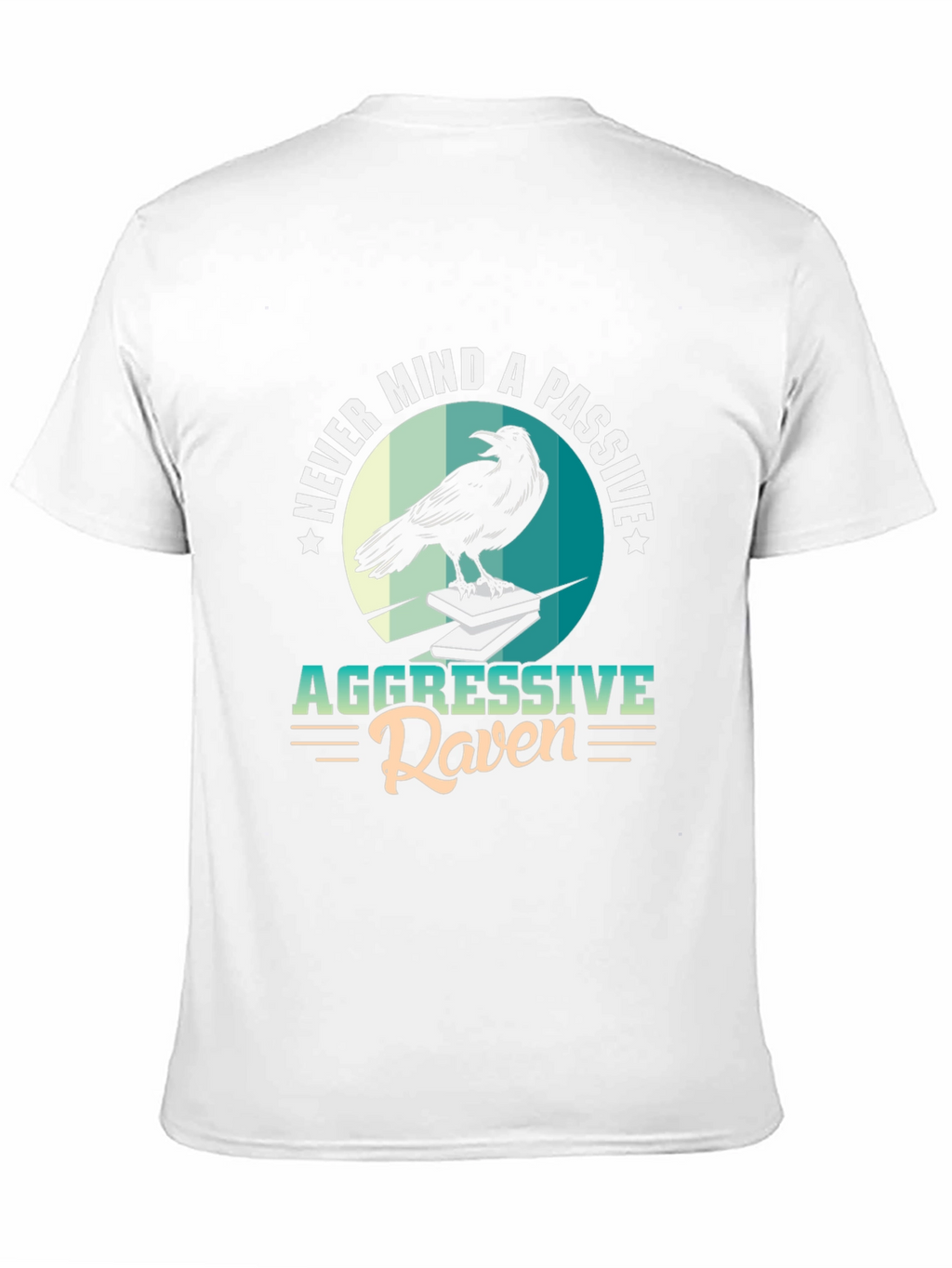 Aggressive Raven Graphic Tee - Unique Design Black T-Shirt