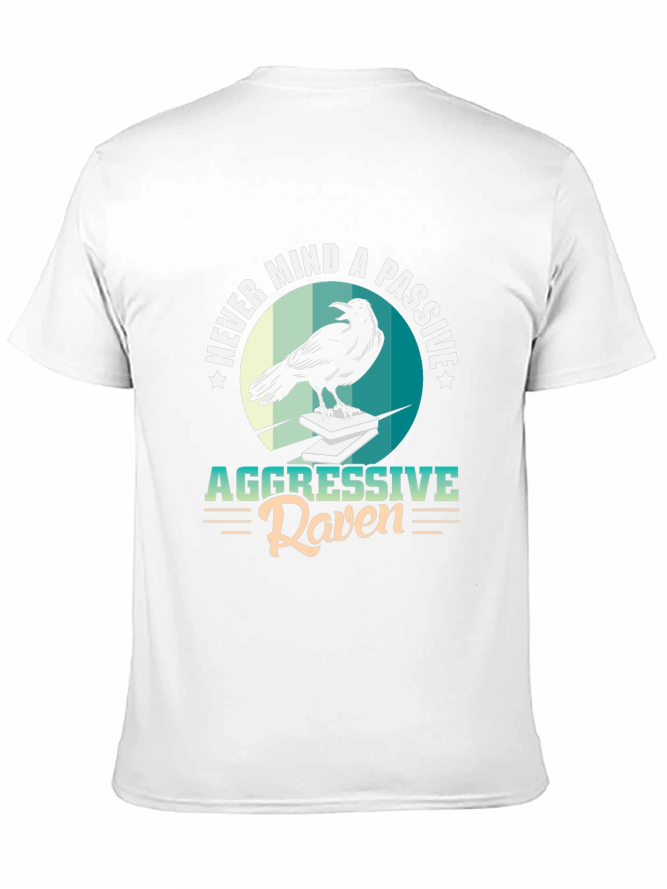 Aggressive Raven Graphic Tee - Unique Design Black T-Shirt