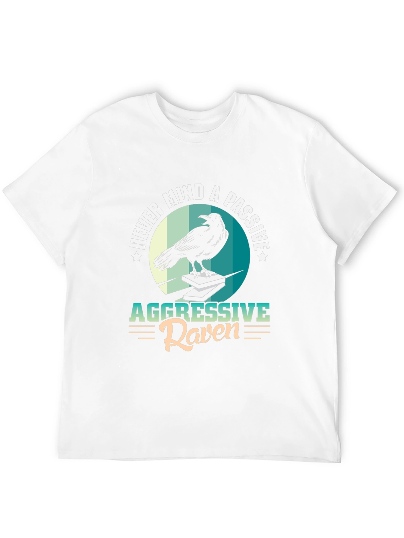 Aggressive Raven Graphic Tee - Unique Design Black T-Shirt