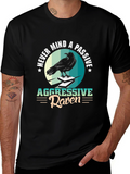 Aggressive Raven Graphic Tee - Unique Design Black T-Shirt