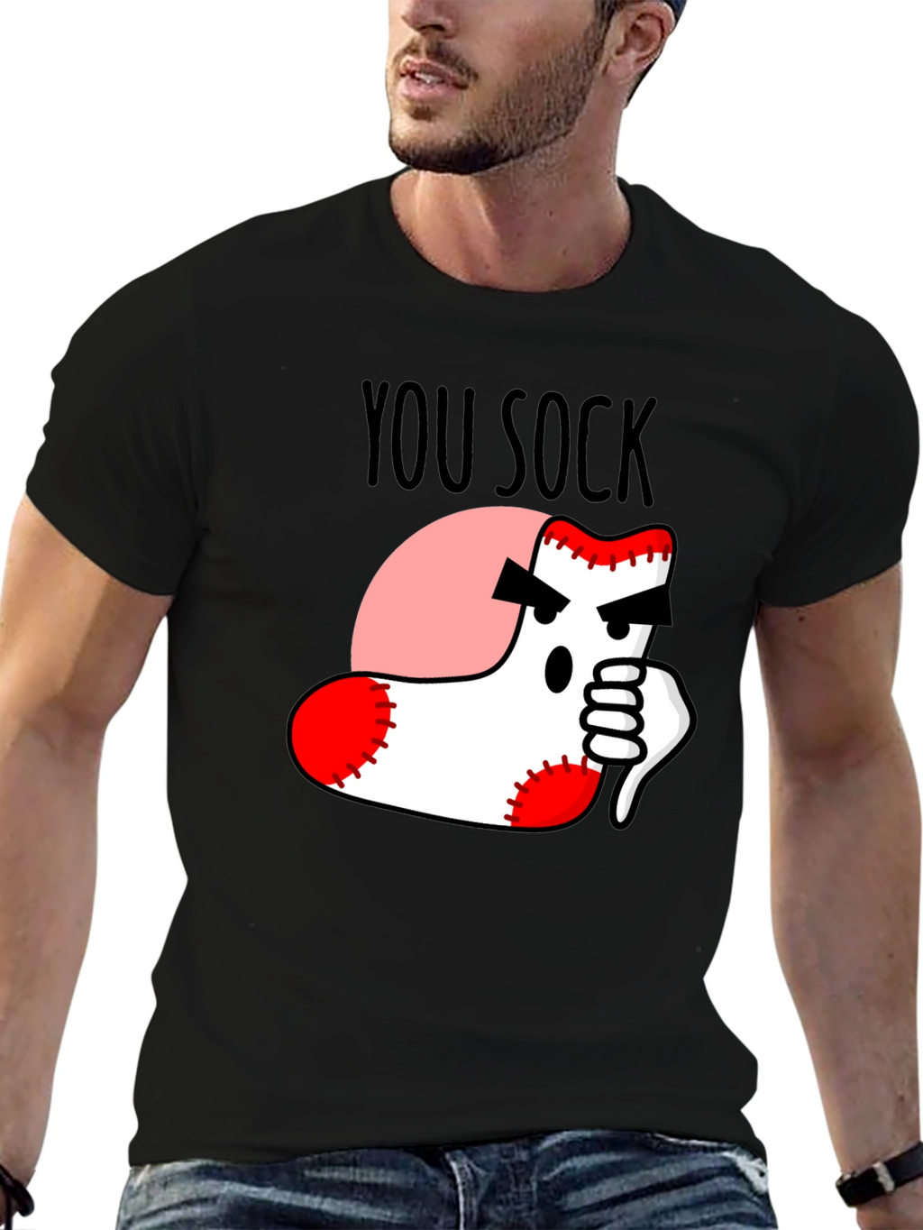 You Sock! Novelty Graphic T-Shirt