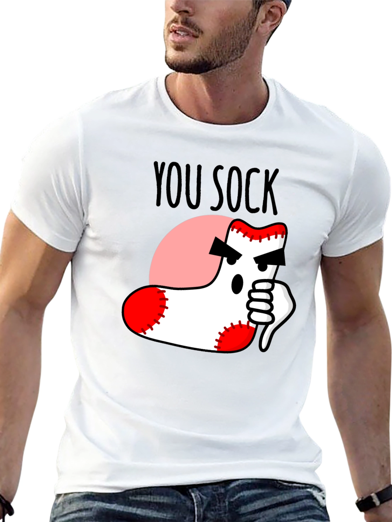 You Sock! Novelty Graphic T-Shirt
