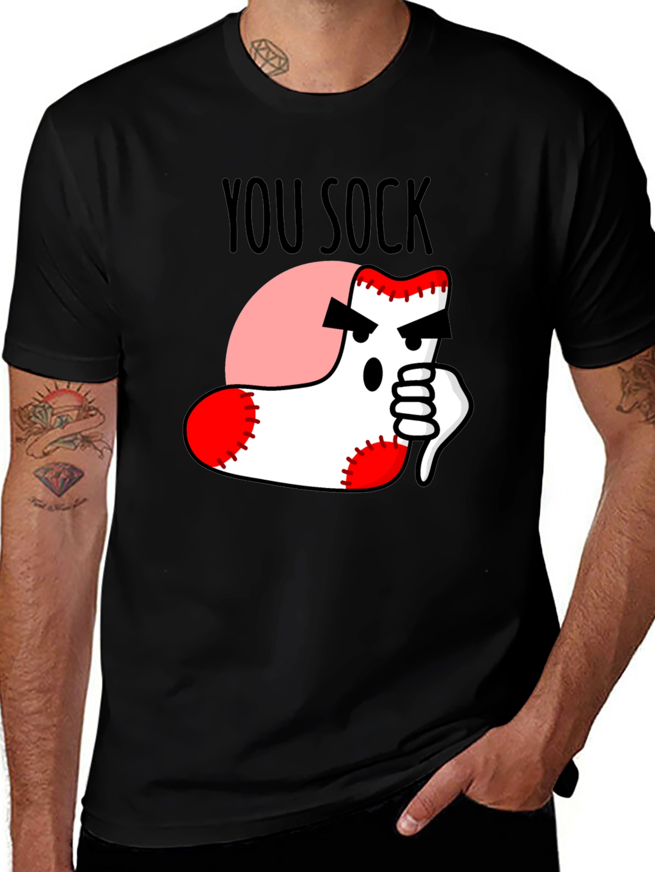 You Sock! Novelty Graphic T-Shirt