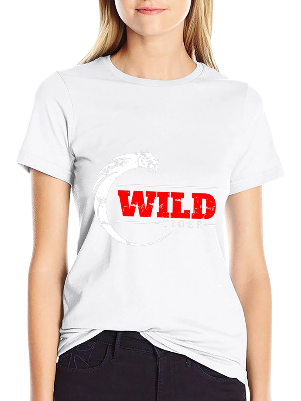 Wild Tiger Graphic Black T-Shirt