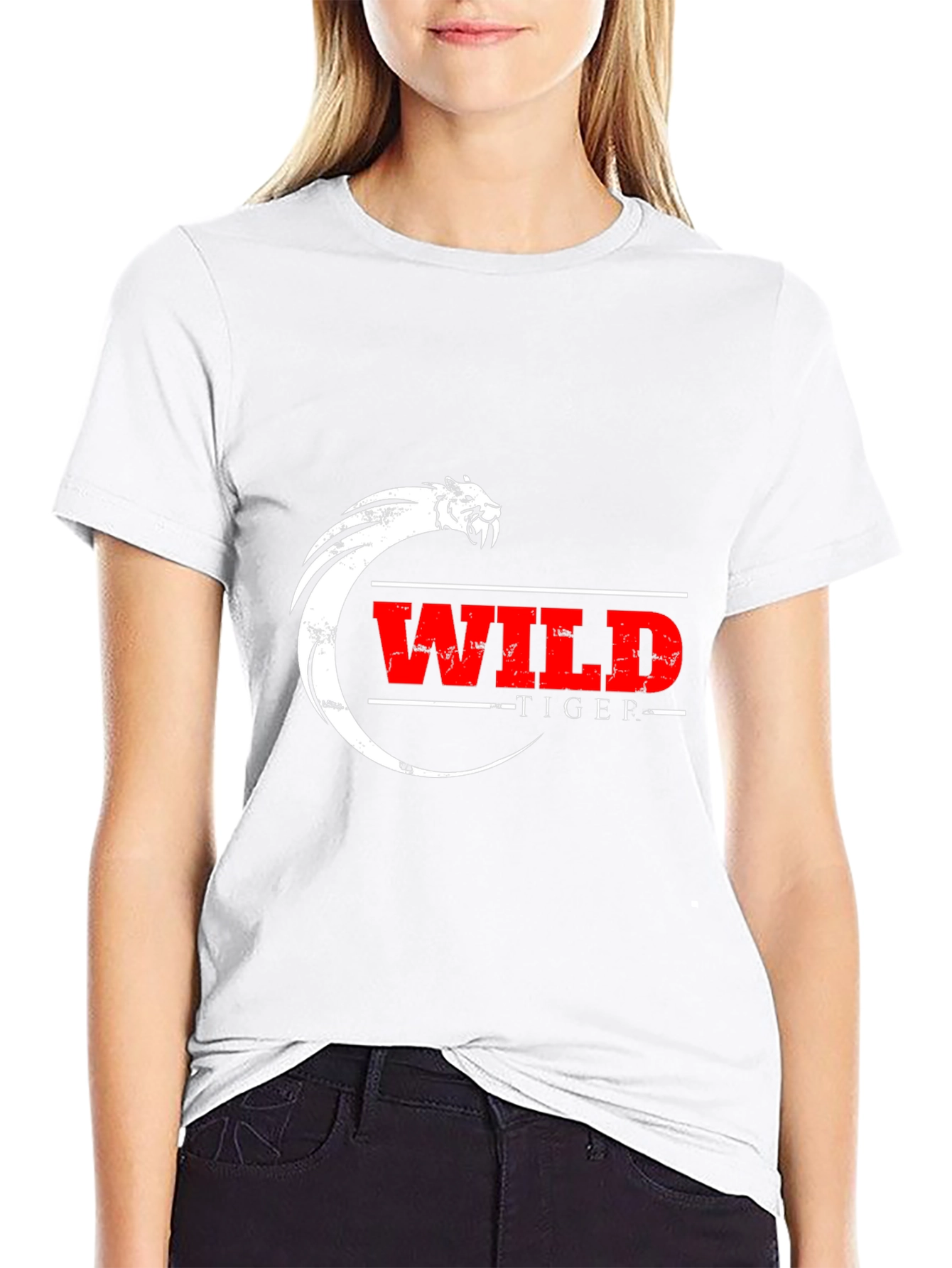 Wild Tiger Graphic Black T-Shirt