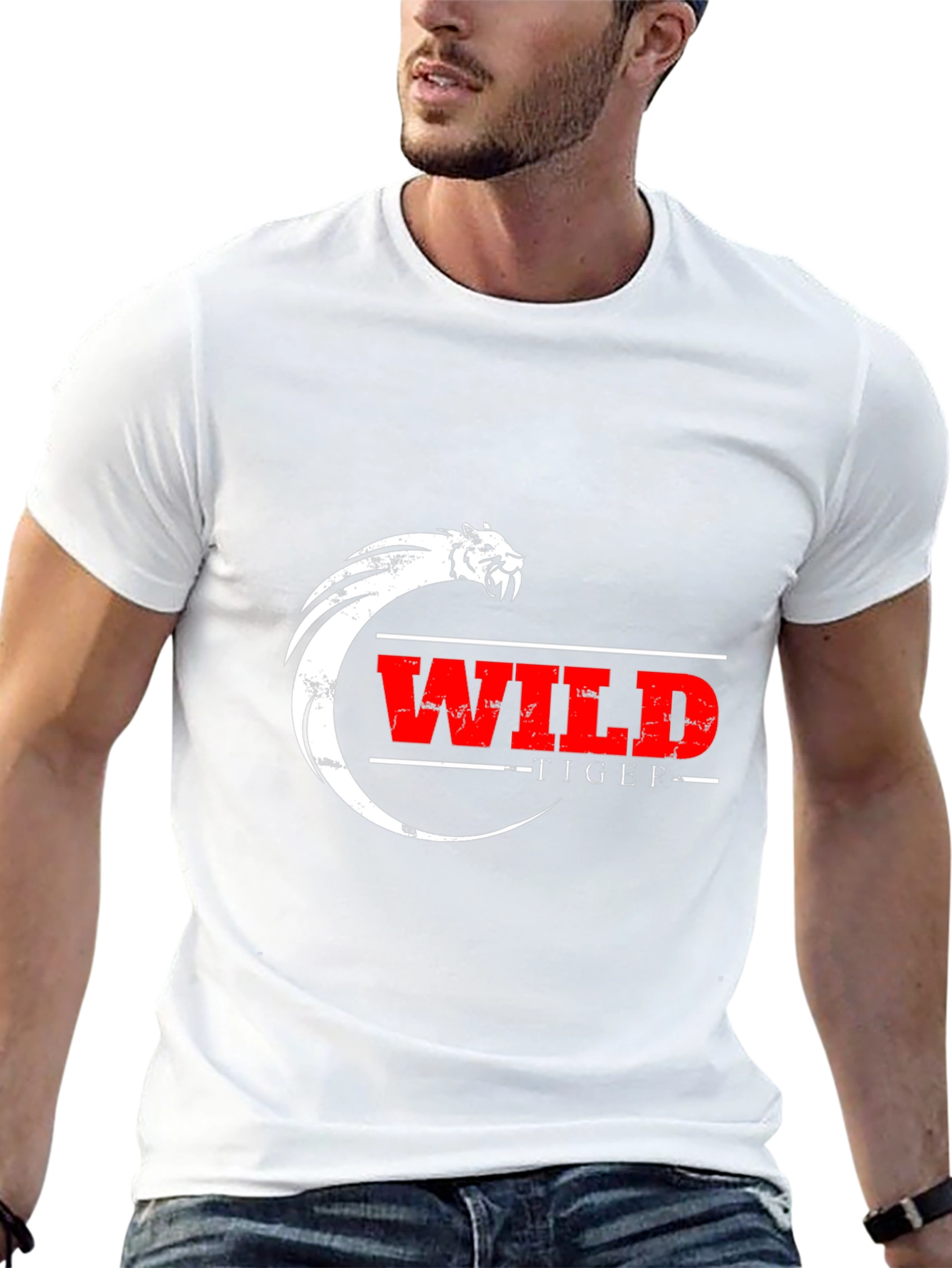 Wild Tiger Graphic Black T-Shirt