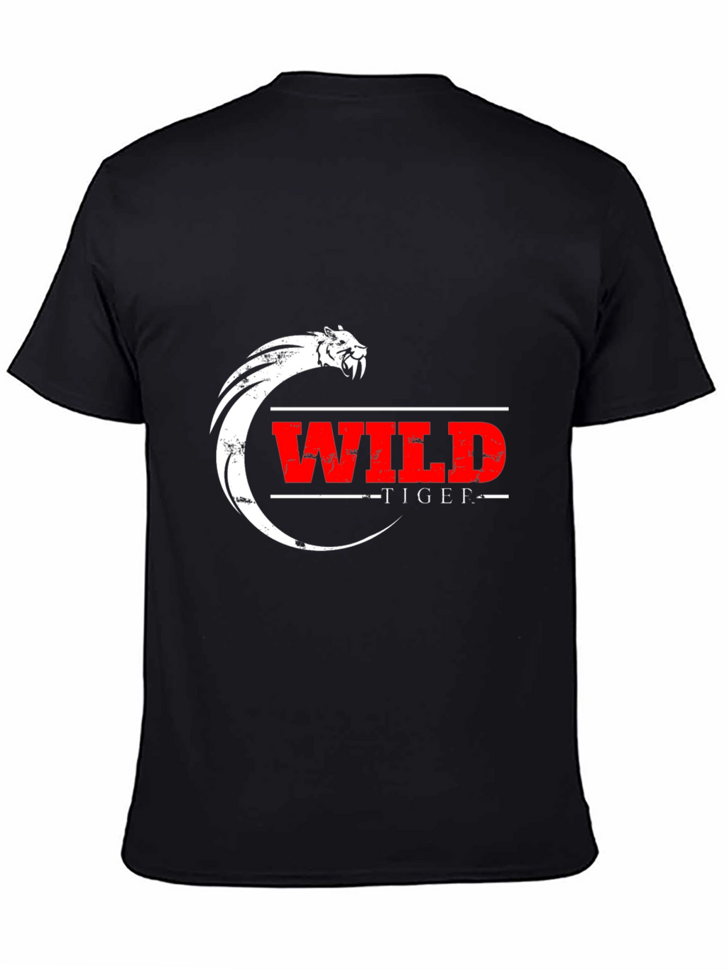 Wild Tiger Graphic Black T-Shirt