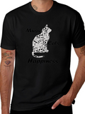 Music Cats Happiness Graphic T-Shirt