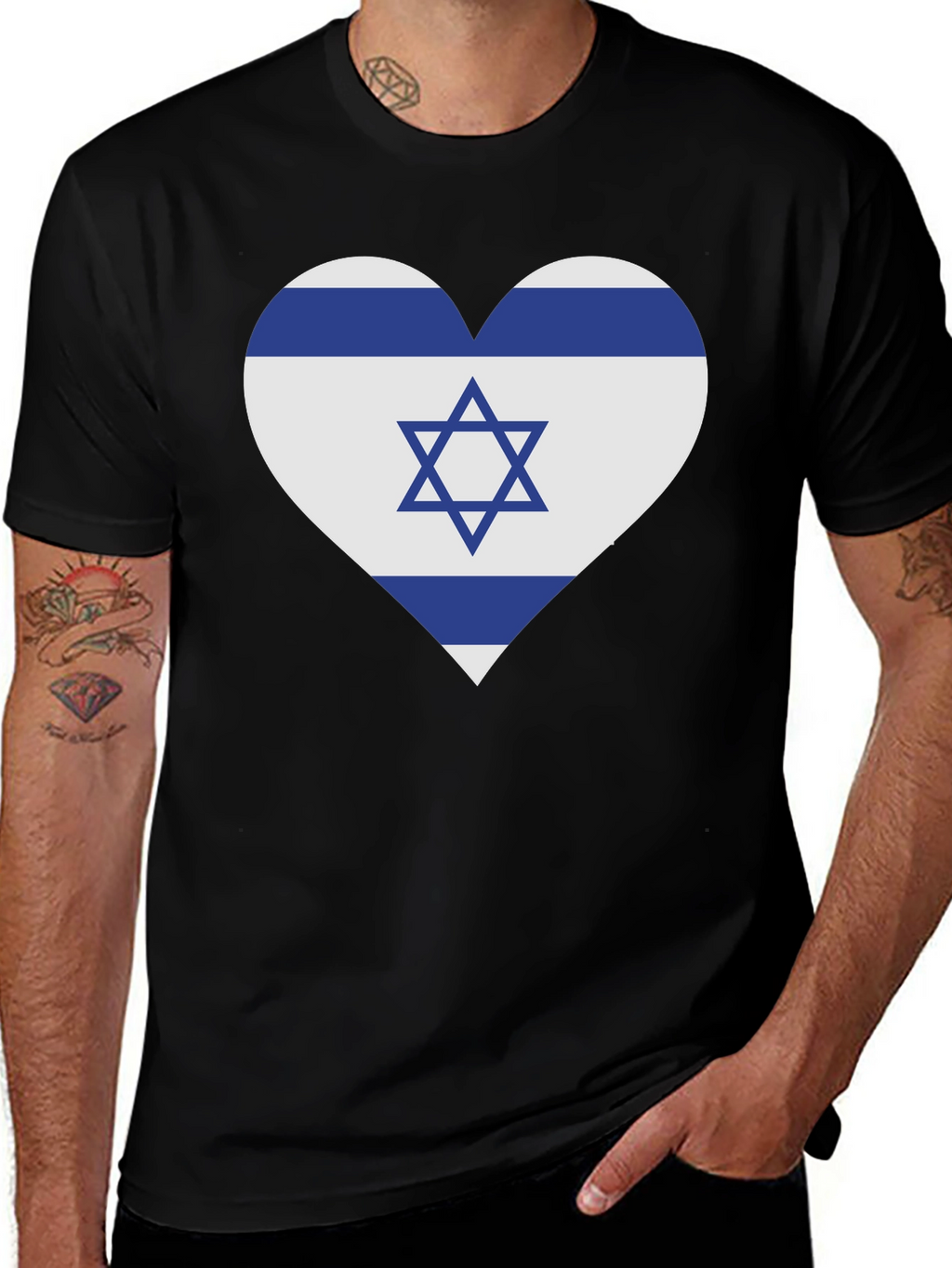 Israeli Flag Heart T-Shirt