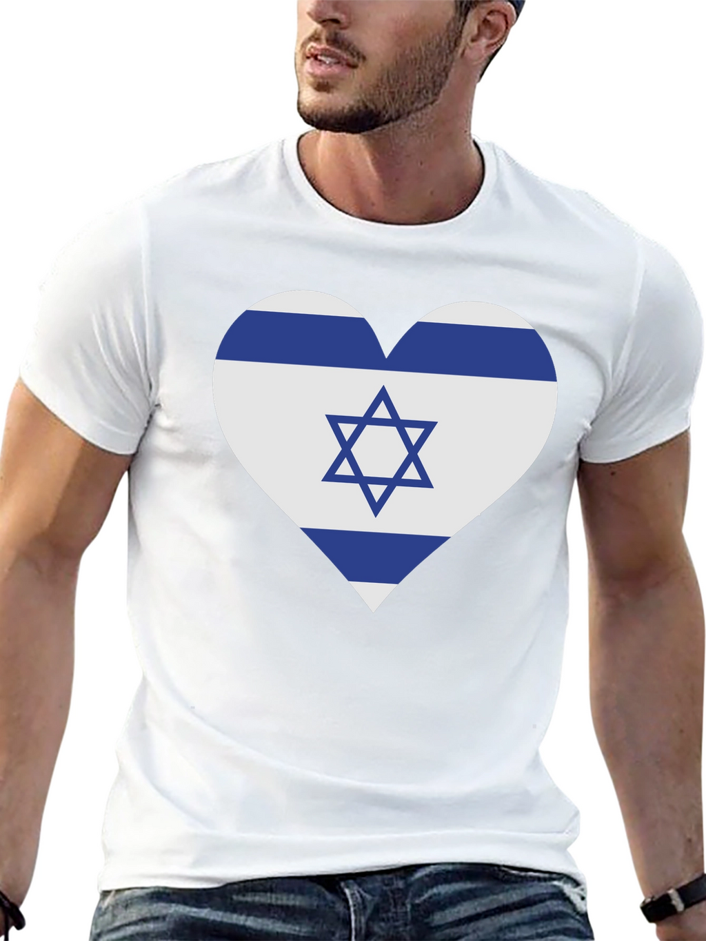 Israeli Flag Heart T-Shirt