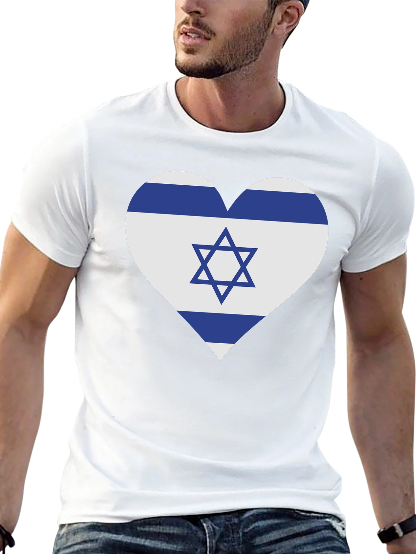 Israeli Flag Heart T-Shirt
