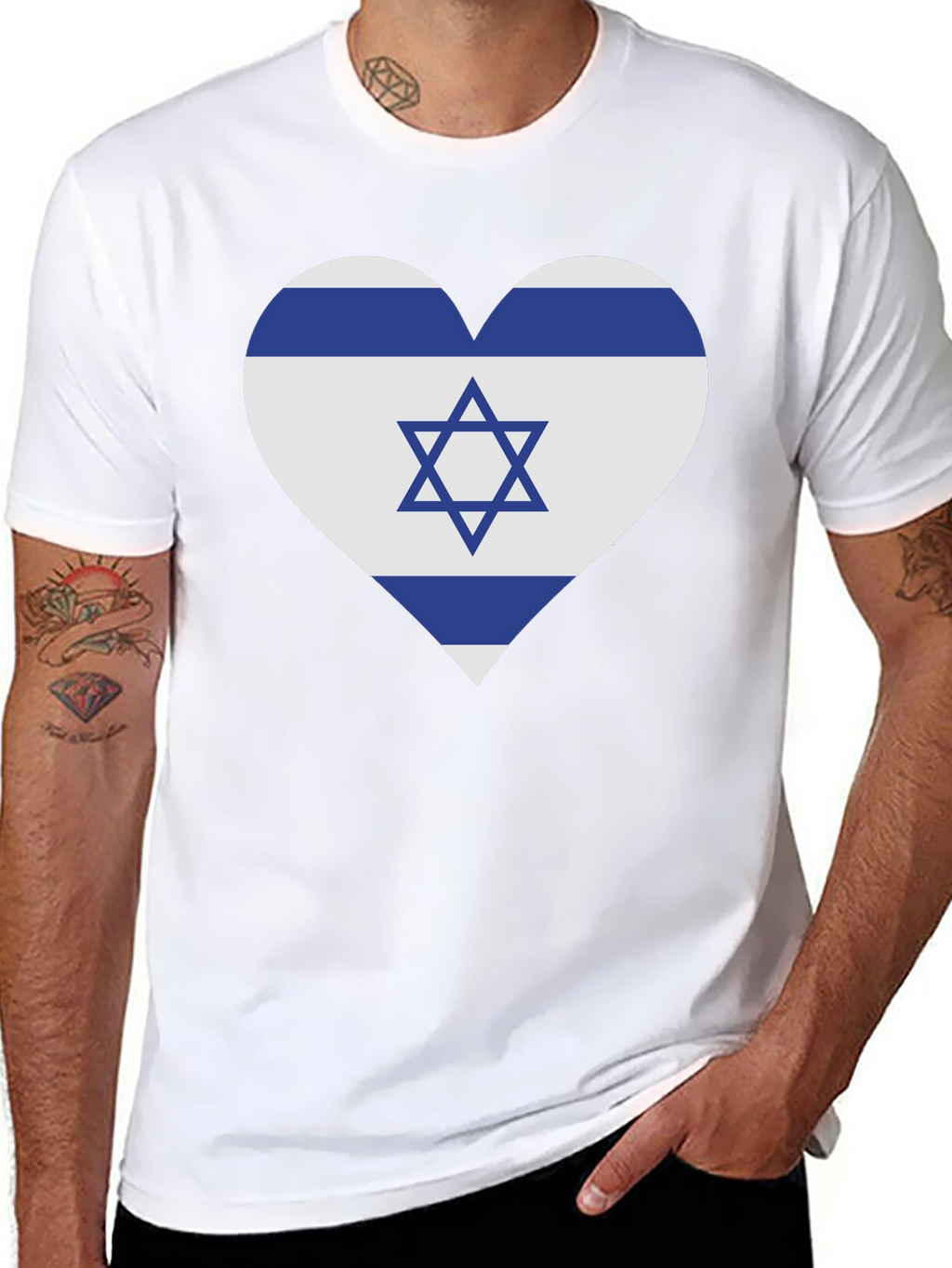 Israeli Flag Heart T-Shirt