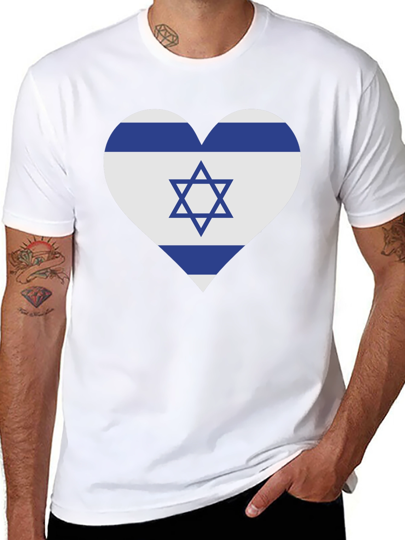 Israeli Flag Heart T-Shirt