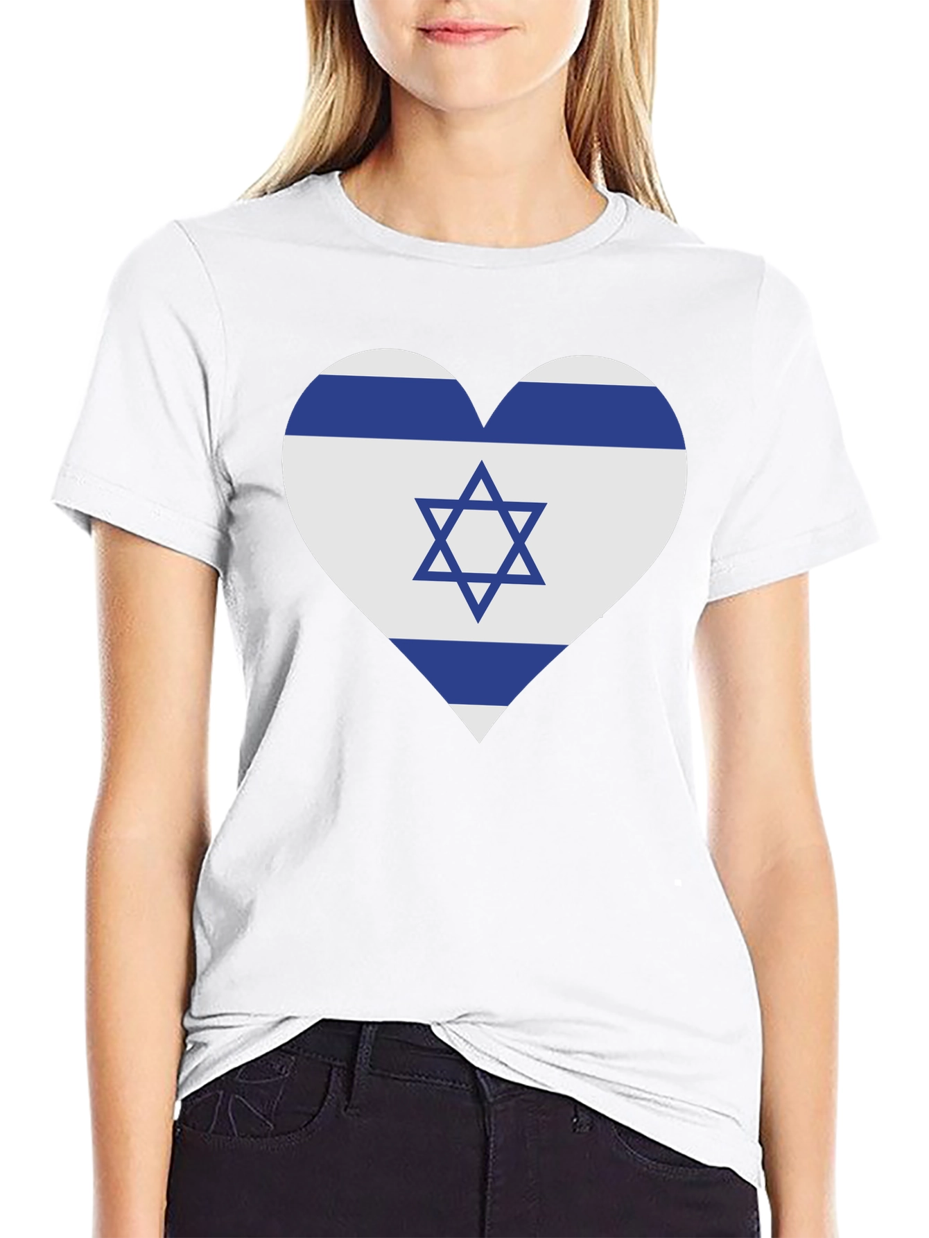 Israeli Flag Heart T-Shirt