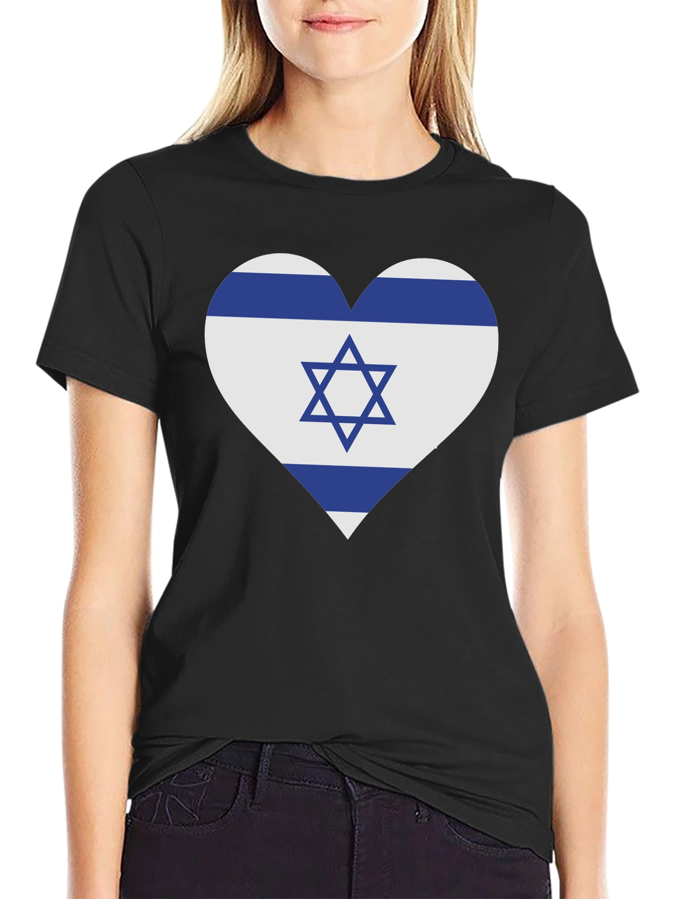 Israeli Flag Heart T-Shirt