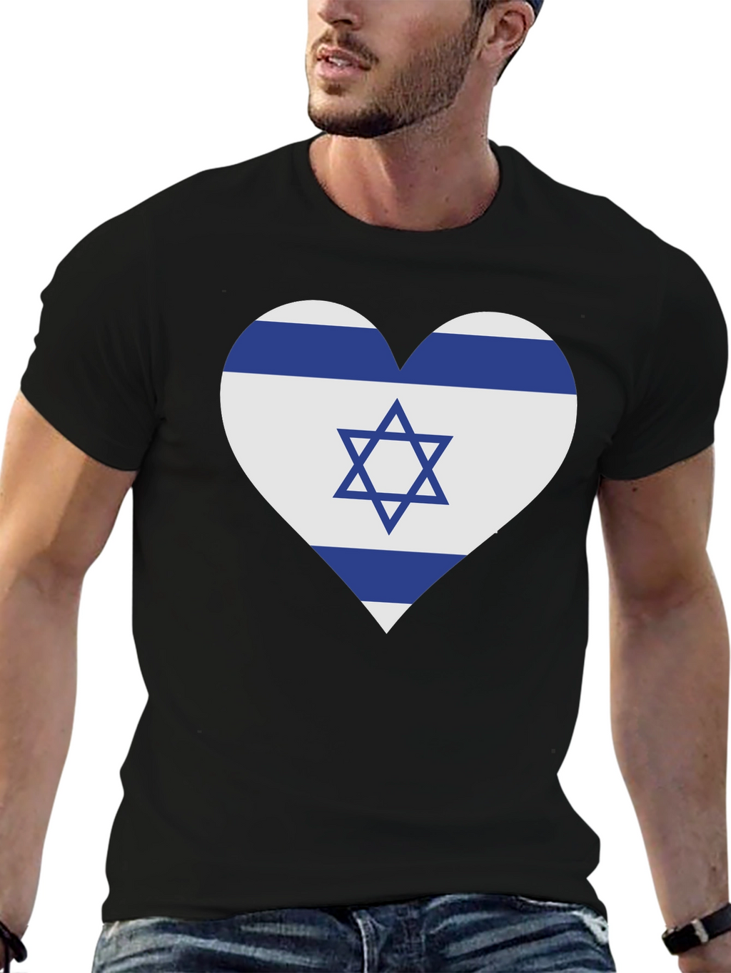 Israeli Flag Heart T-Shirt