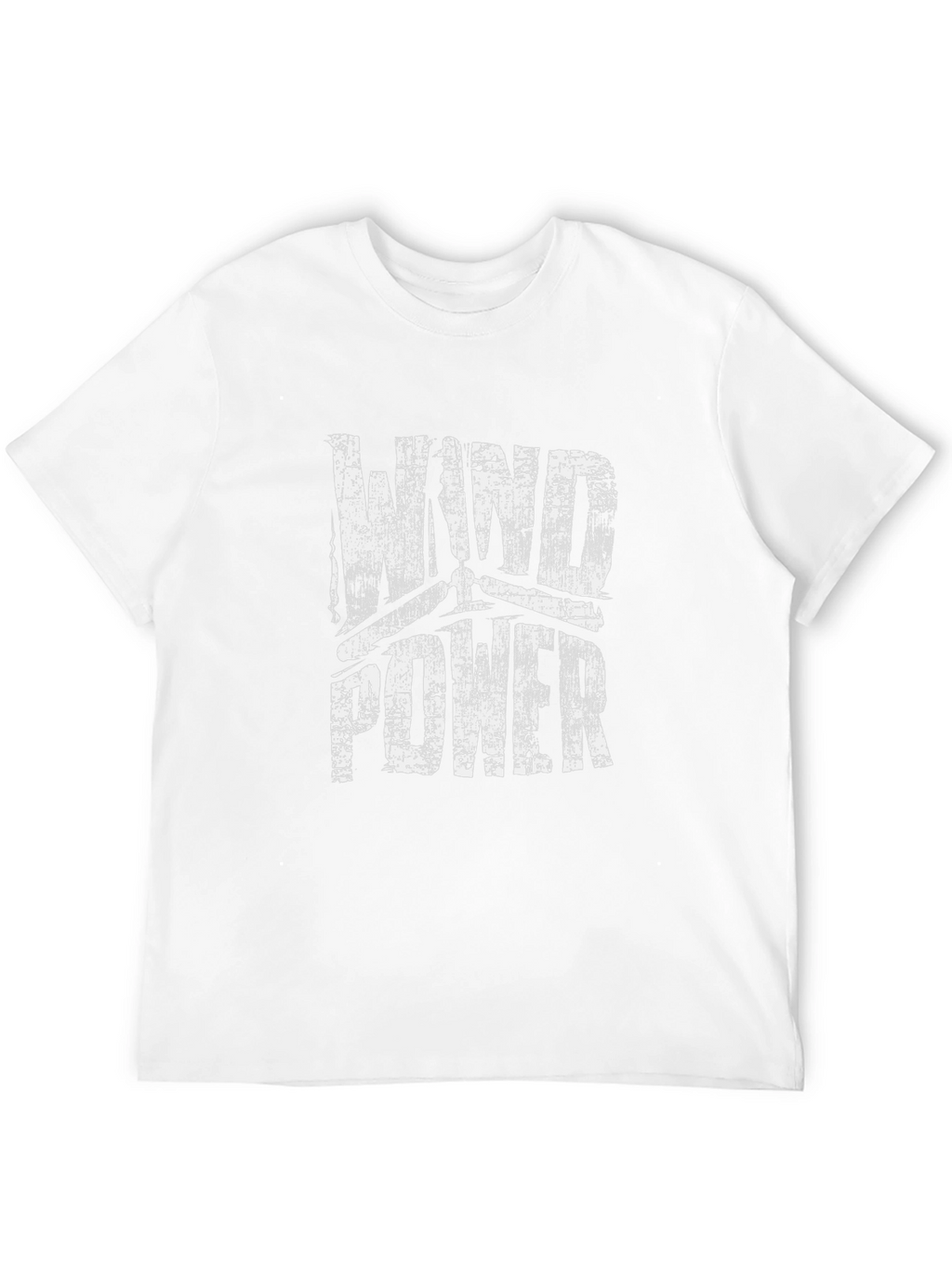 Wind Power Graphic T-Shirt - Black Cotton Blend Tee