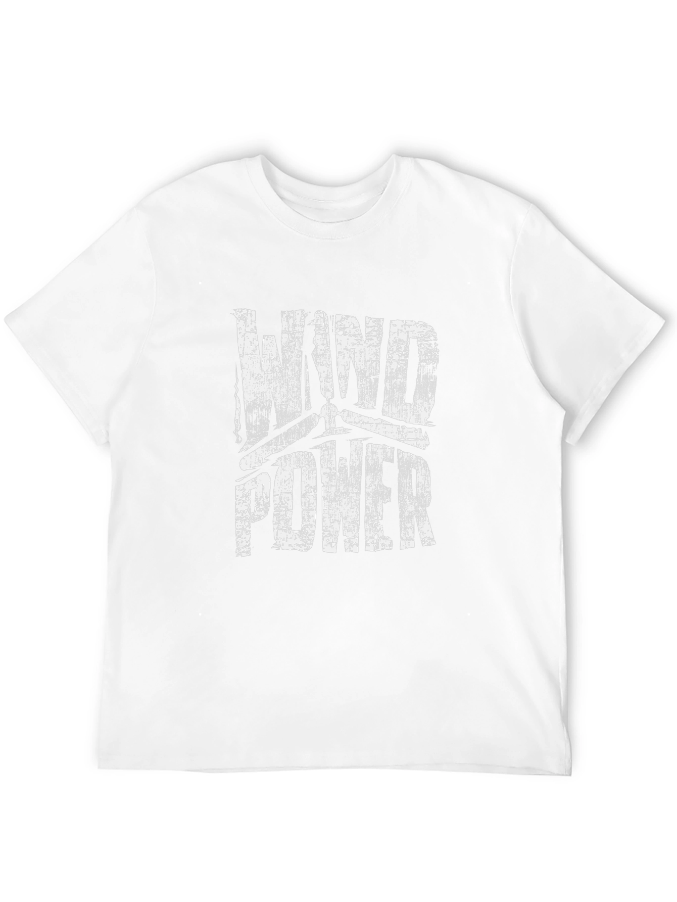 Wind Power Graphic T-Shirt - Black Cotton Blend Tee