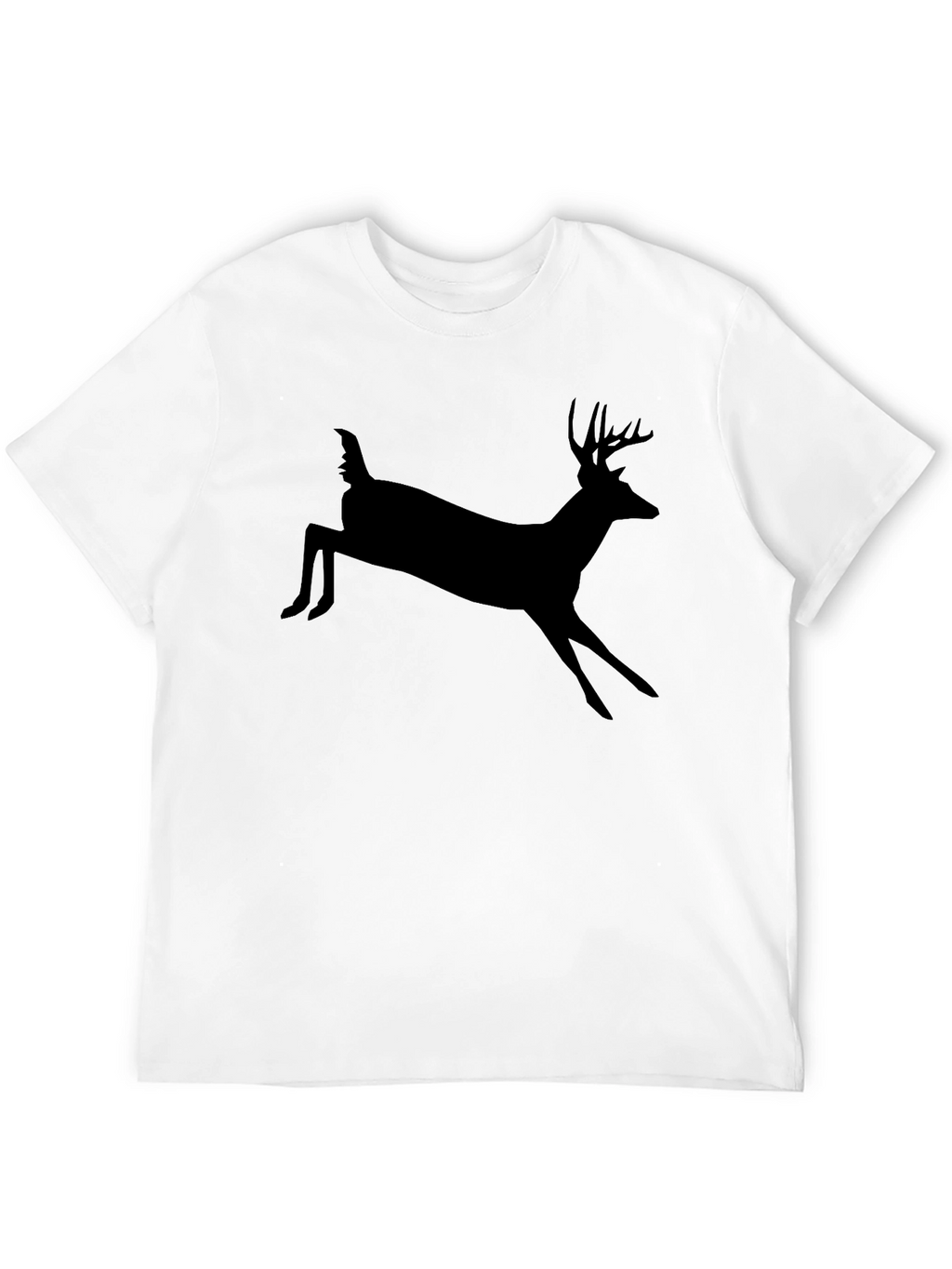 Black Deer Silhouette Graphic T-Shirt