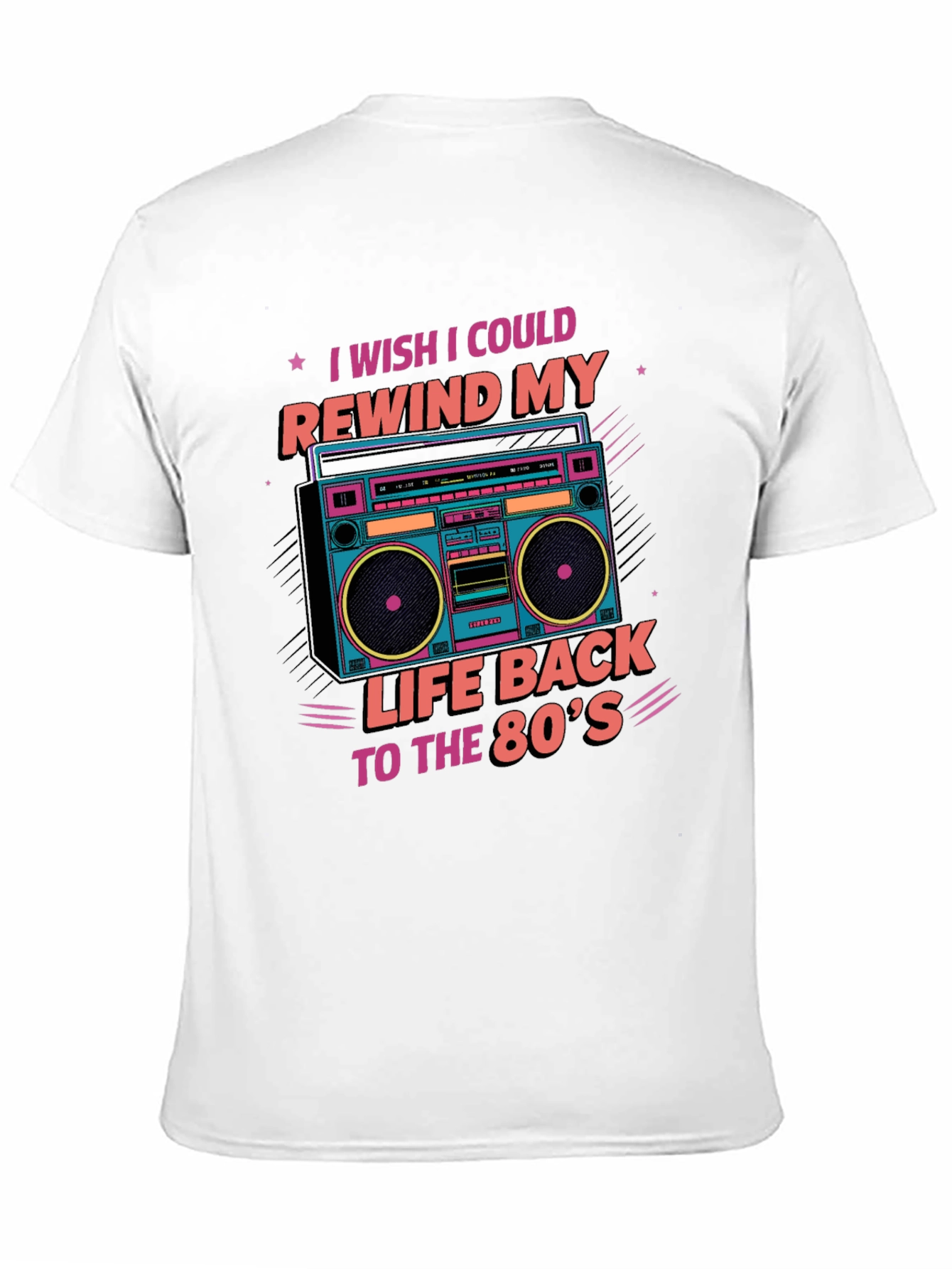 Rewind to the 80s Retro Boombox T-Shirt