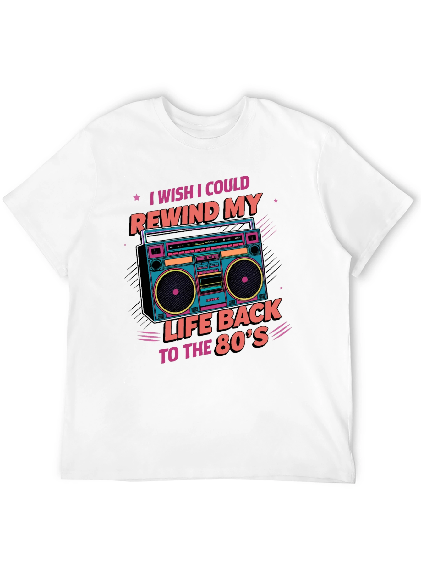 Rewind to the 80s Retro Boombox T-Shirt