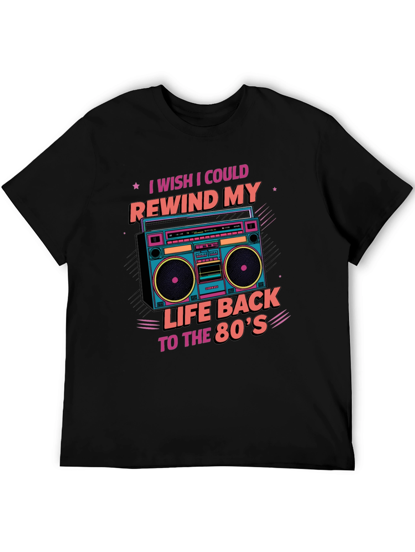 Rewind to the 80s Retro Boombox T-Shirt