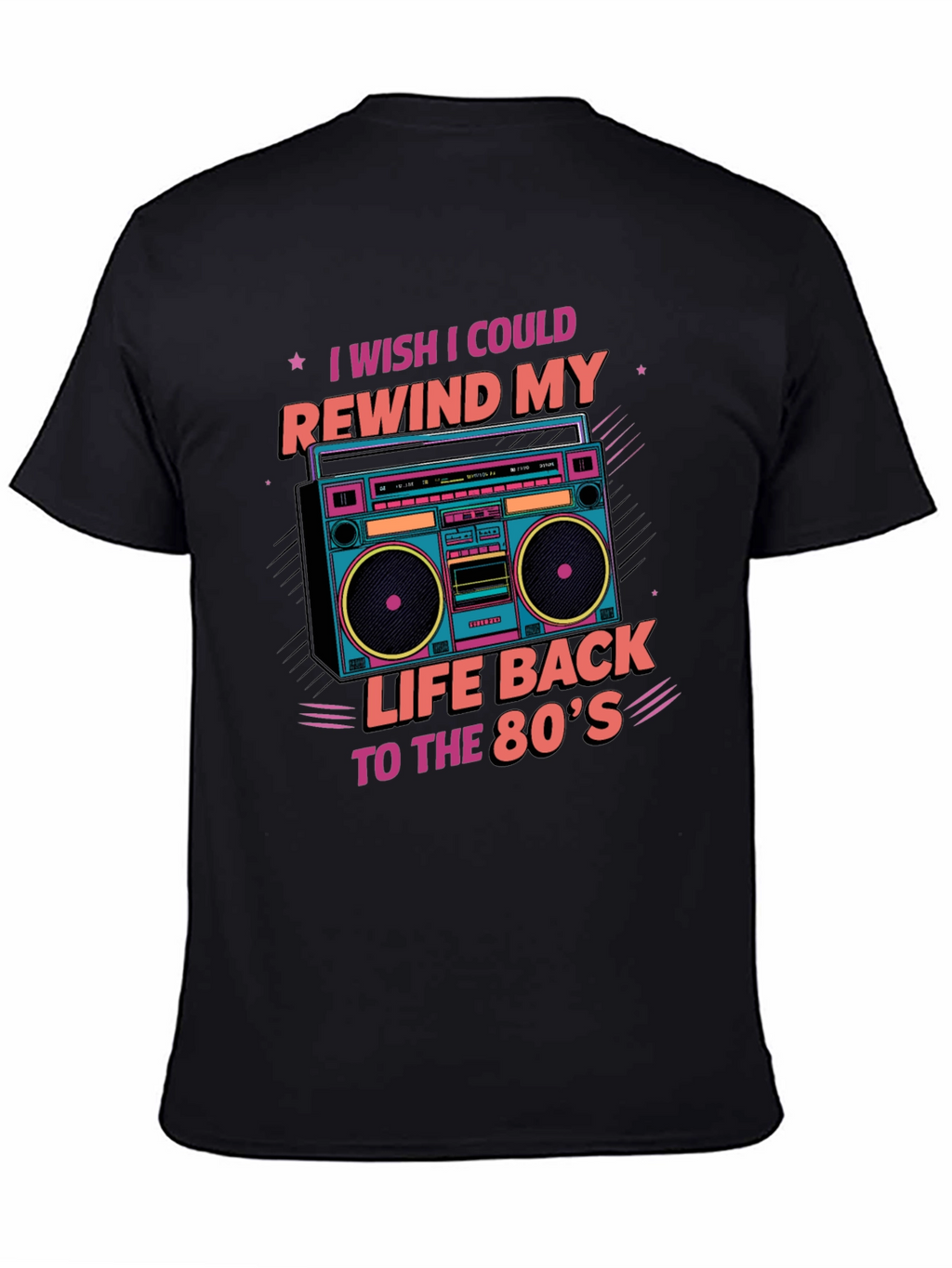 Rewind to the 80s Retro Boombox T-Shirt