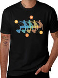 Retro Surf T-Shirt - Black Cotton Blend