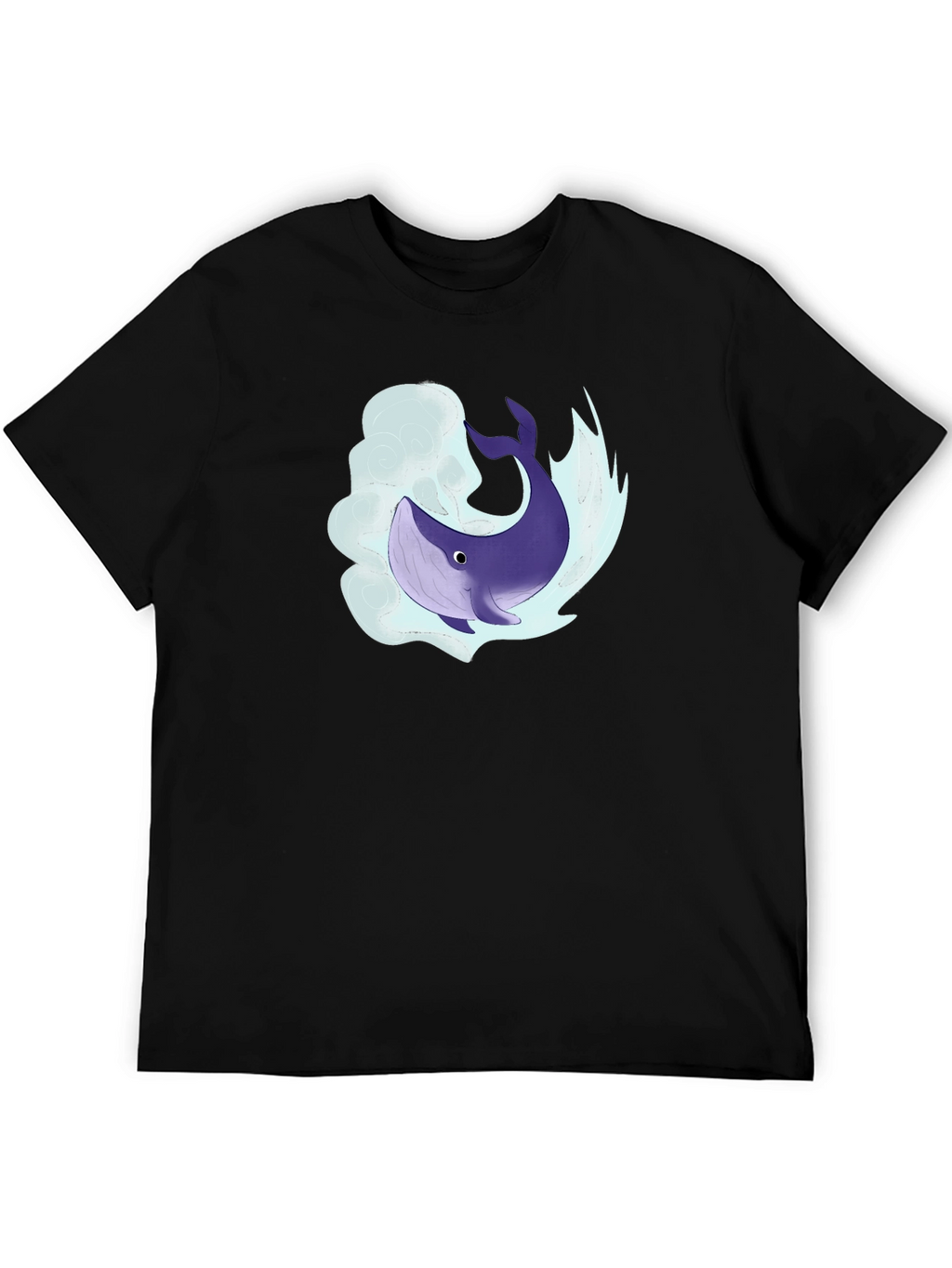 Whale Graphic Black T-Shirt - Unique Design