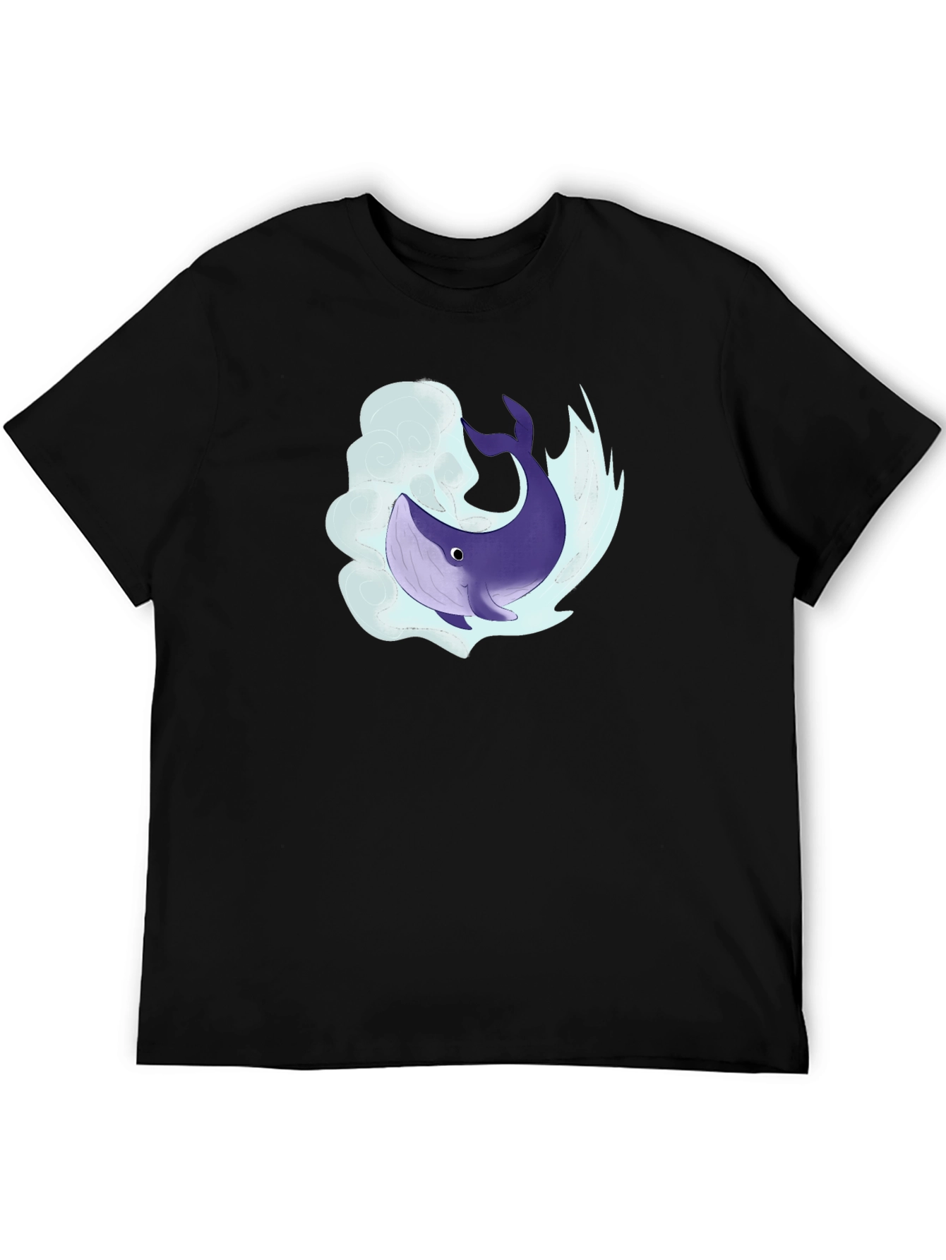 Whale Graphic Black T-Shirt - Unique Design