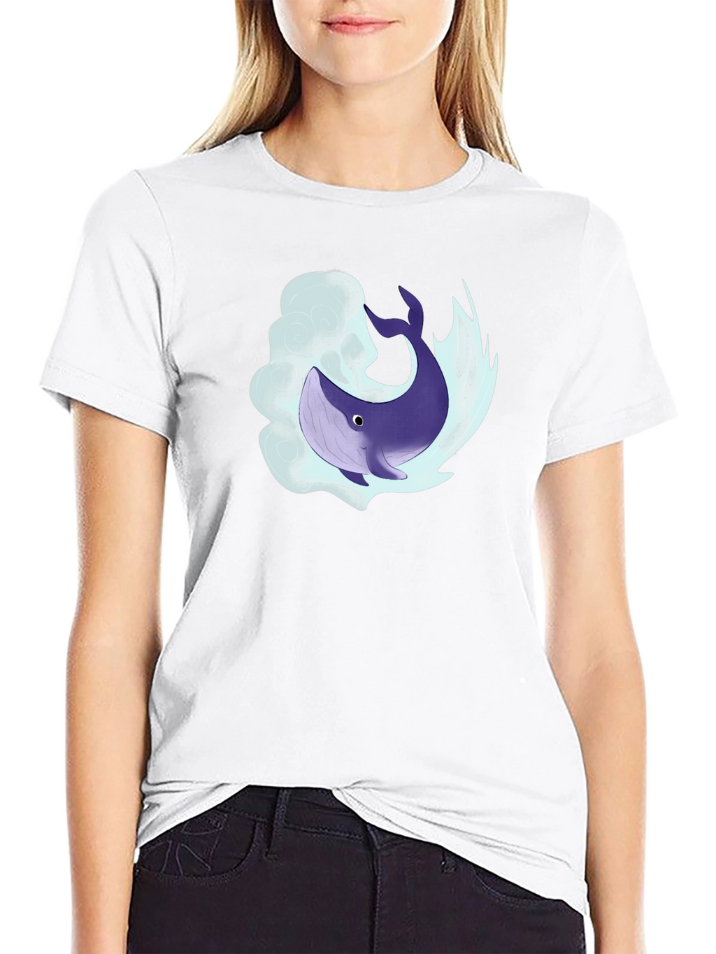 Whale Graphic Black T-Shirt - Unique Design