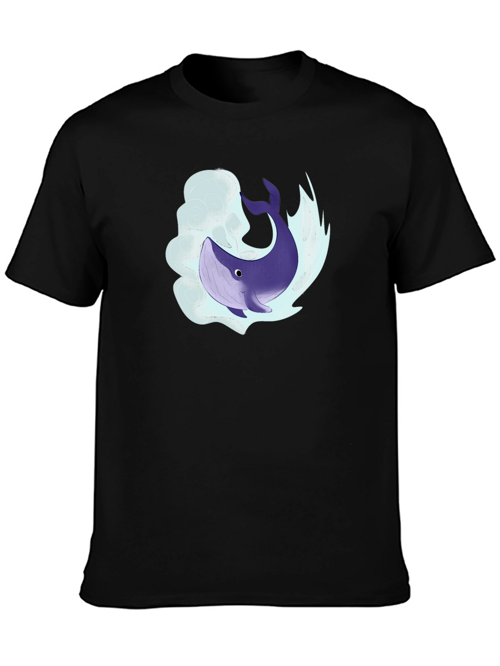 Whale Graphic Black T-Shirt - Unique Design