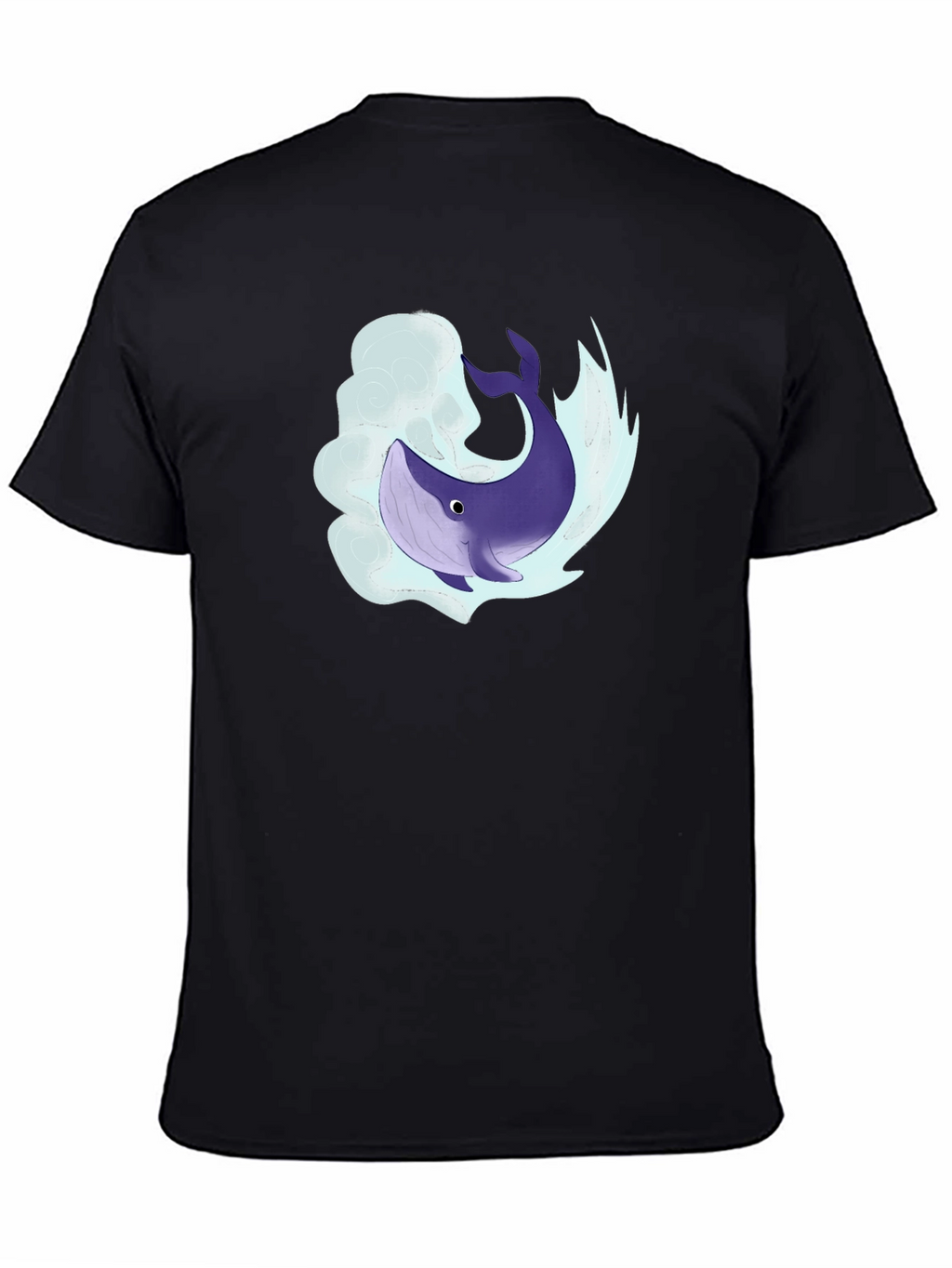 Whale Graphic Black T-Shirt - Unique Design