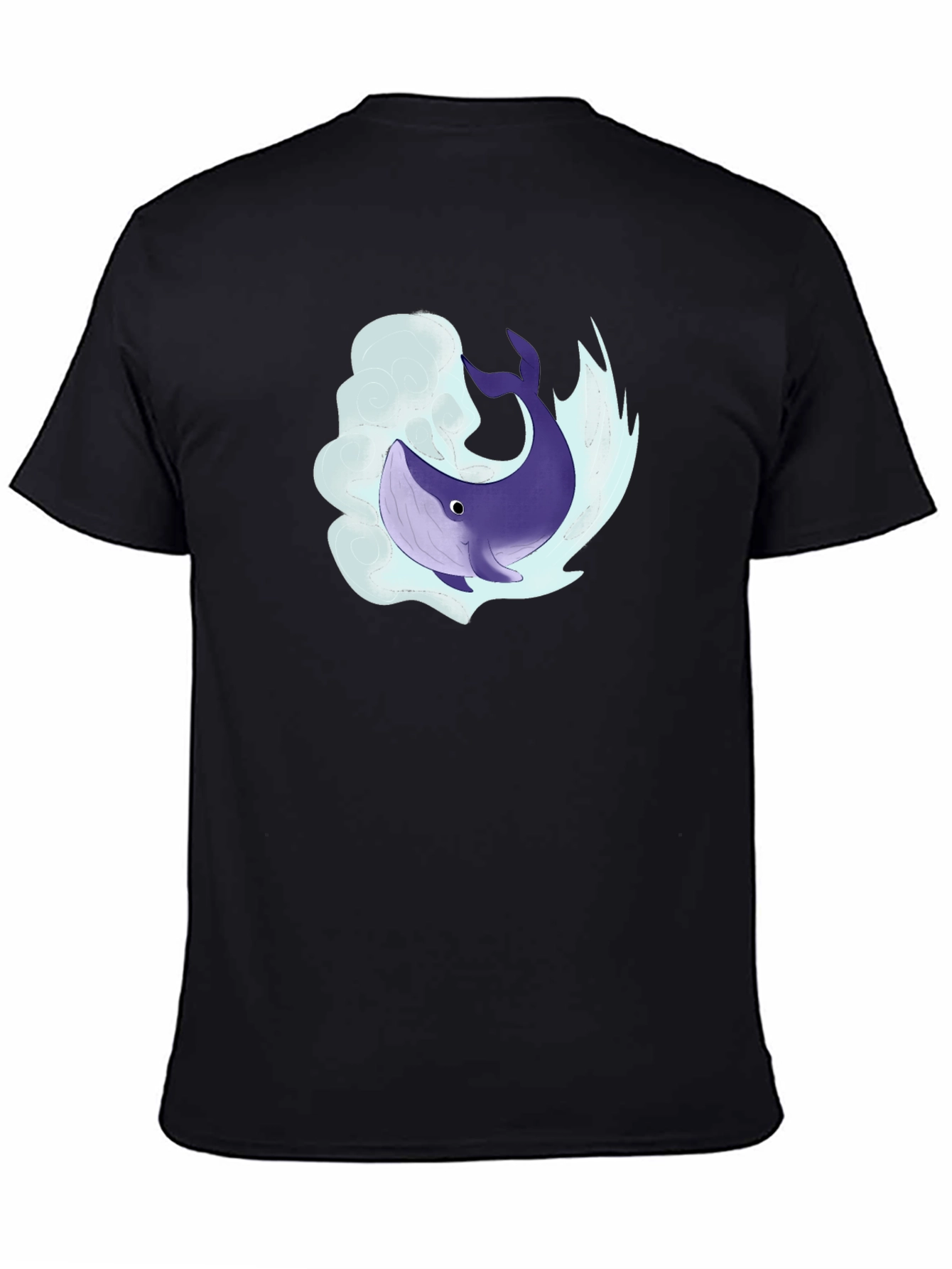 Whale Graphic Black T-Shirt - Unique Design