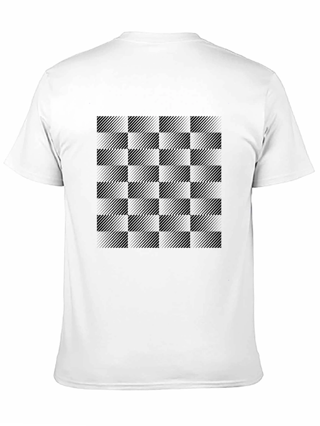 Black Checkered Graphic Tee - Stylish & Modern