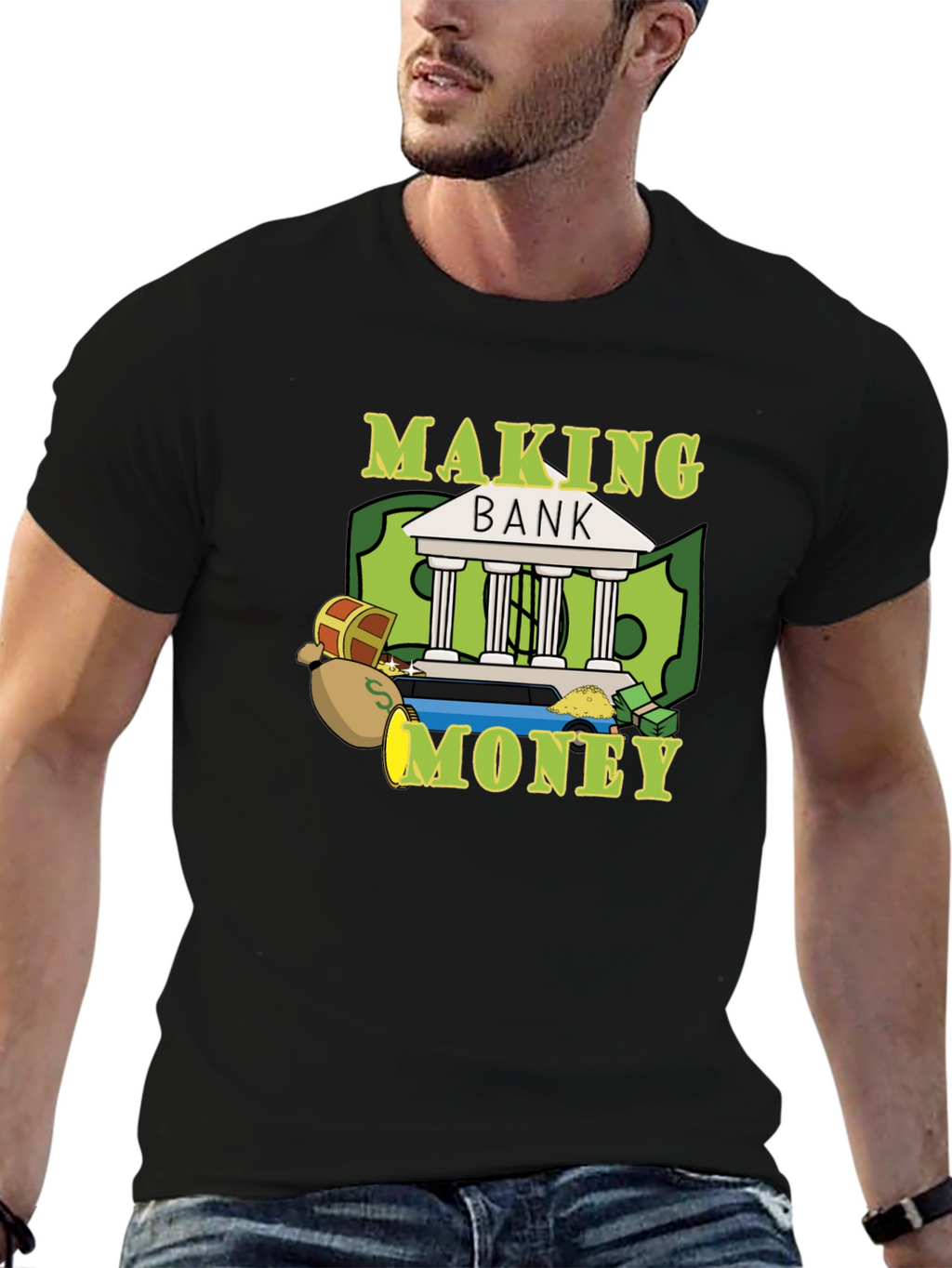Making Bank Graphic Tee - Black