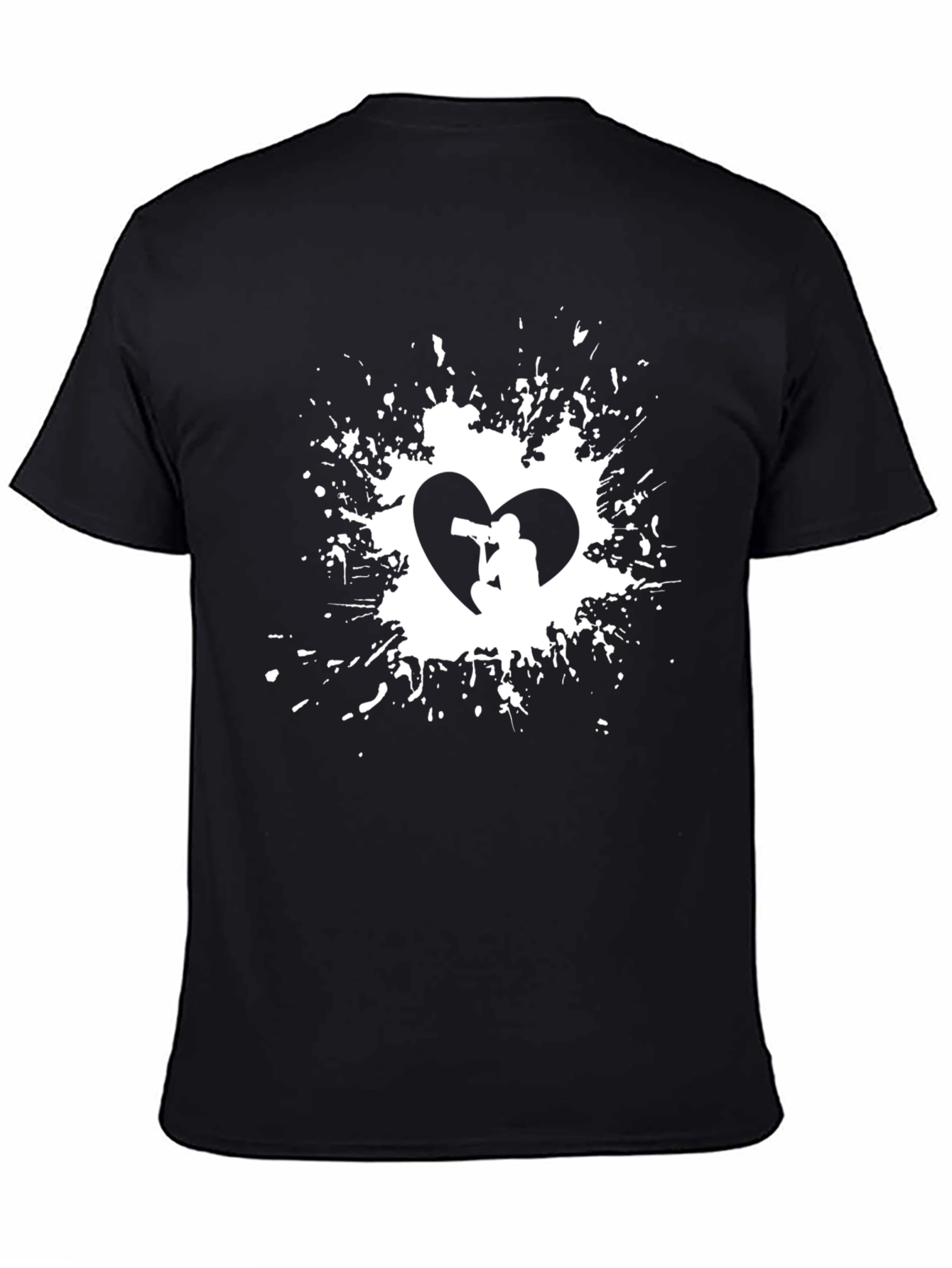 Photographer Heart T-Shirt - Black Graphic Tee