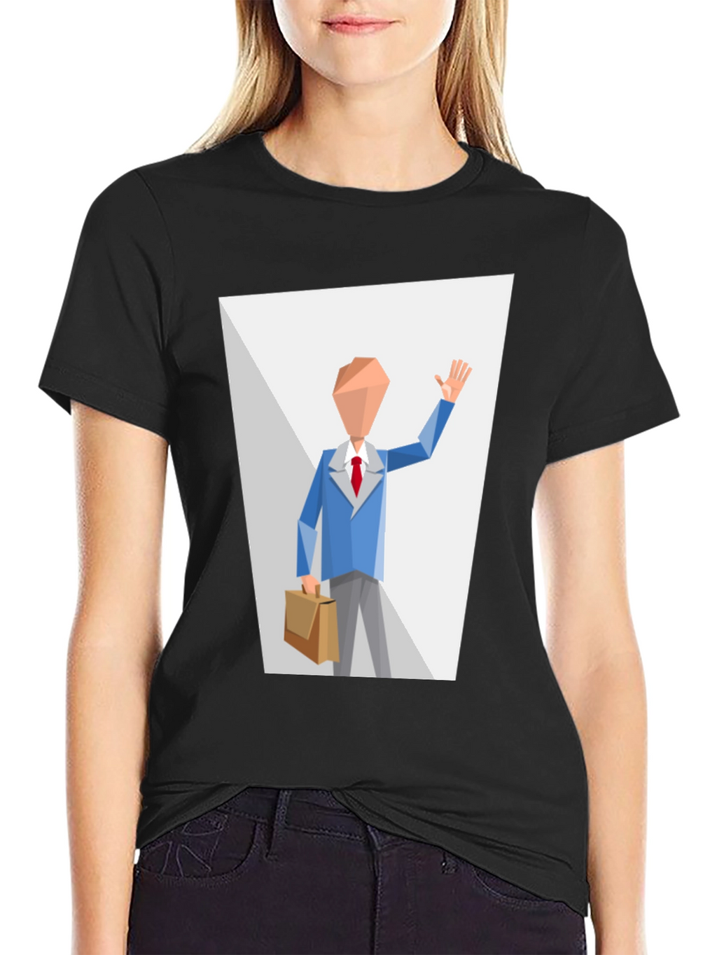 Abstract Man in Suit Graphic T-Shirt